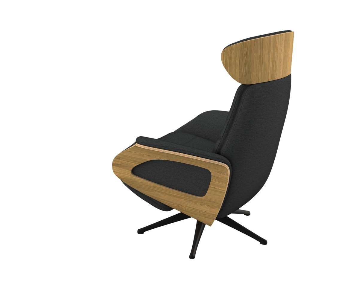 FLEXLUX Relaxfauteuil Clement praktische elektrische fauteuil Maat M, elektrische rug- en voetensteun, accu, armleuning Eiken, zwarte poot