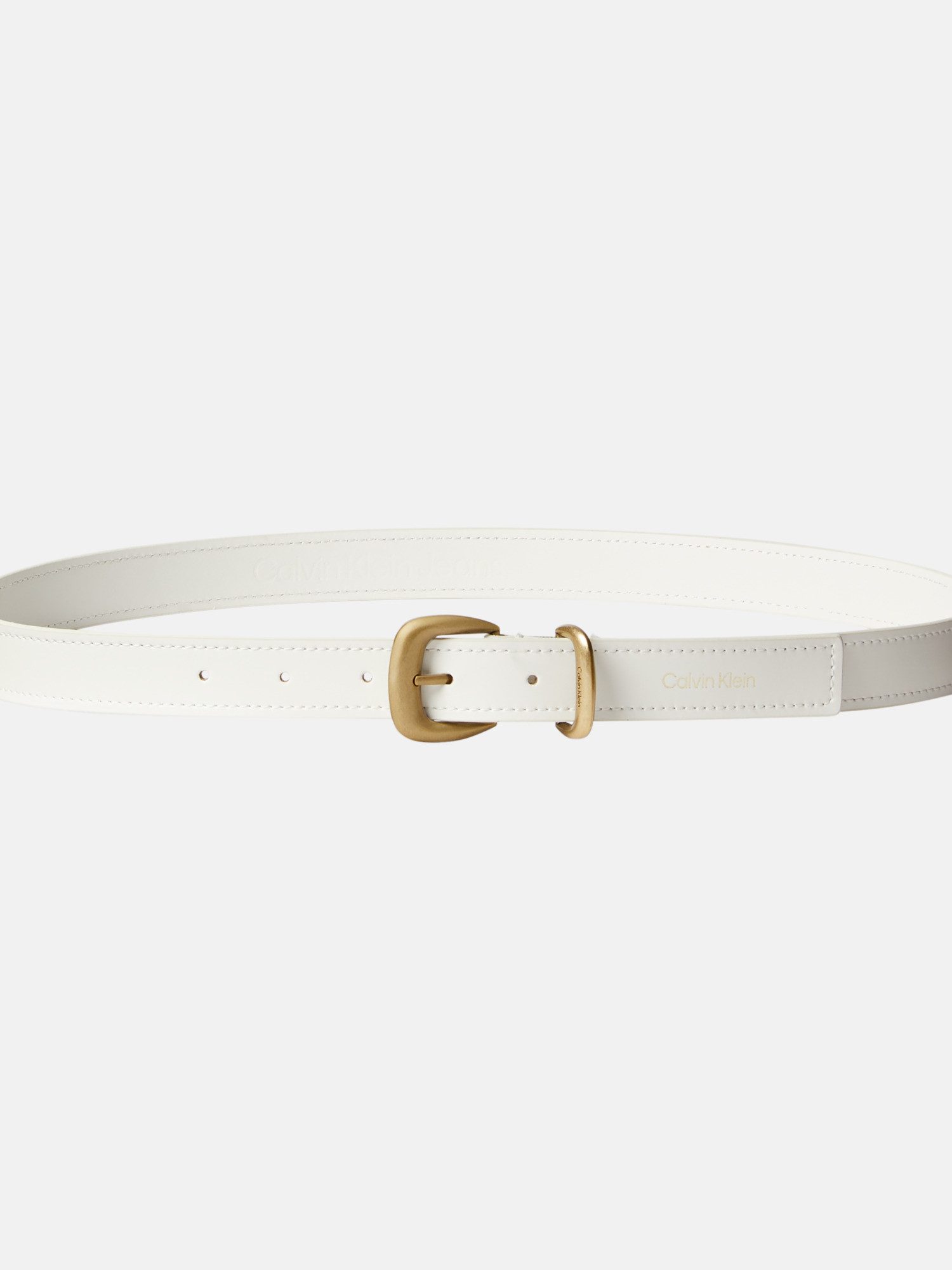 Calvin Klein Leren riem SRH 2 PC LG BCKL BLT