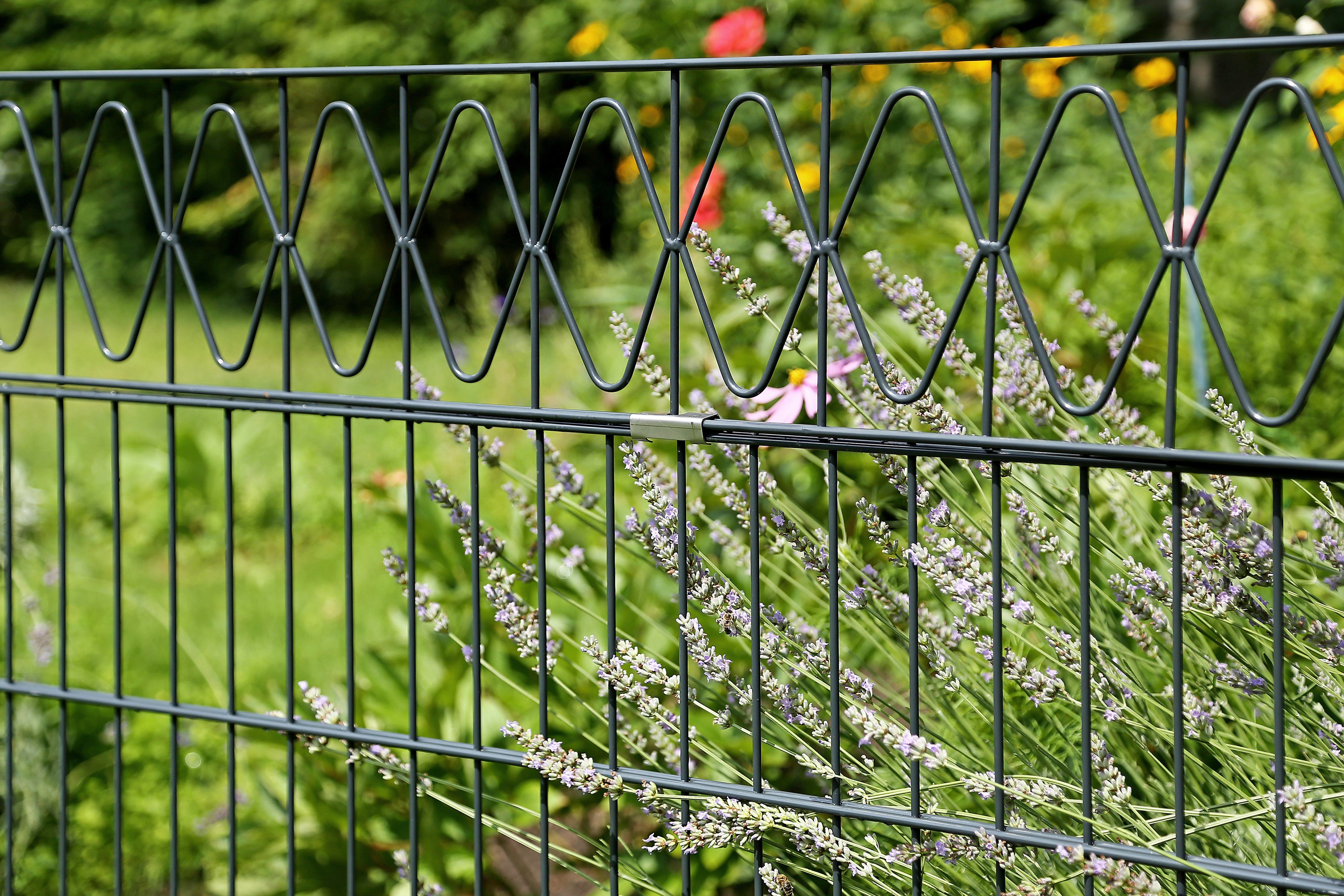GAH Alberts Dubbelstaafmat hekwerk Eleganz antraciet, hoogte: 100-160cm, totale lengte: 10-20m, voor plaatsing in beton (set)
