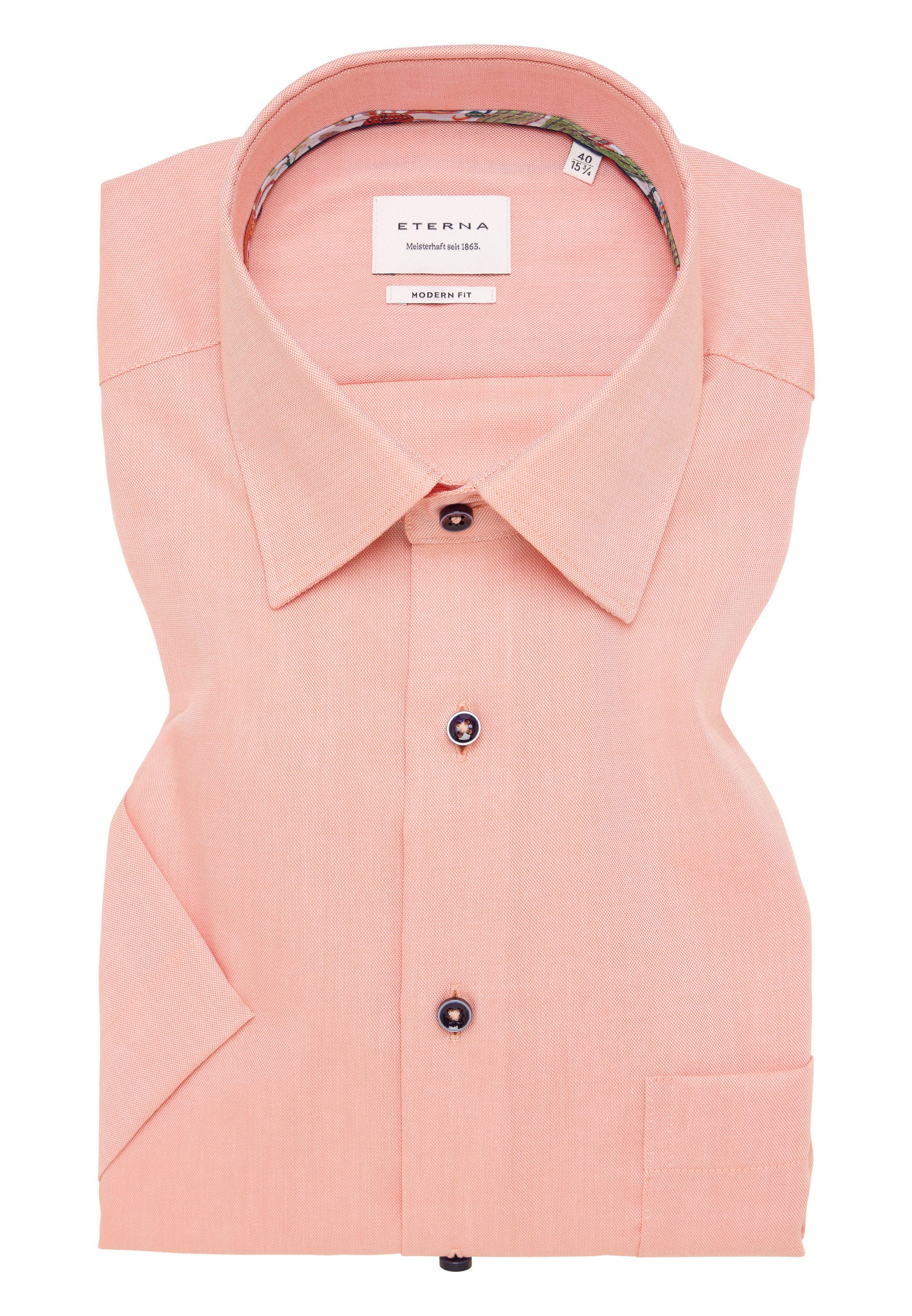 Eterna Overhemd met korte mouwen MODERN FIT NON IRON (strijkvrij)