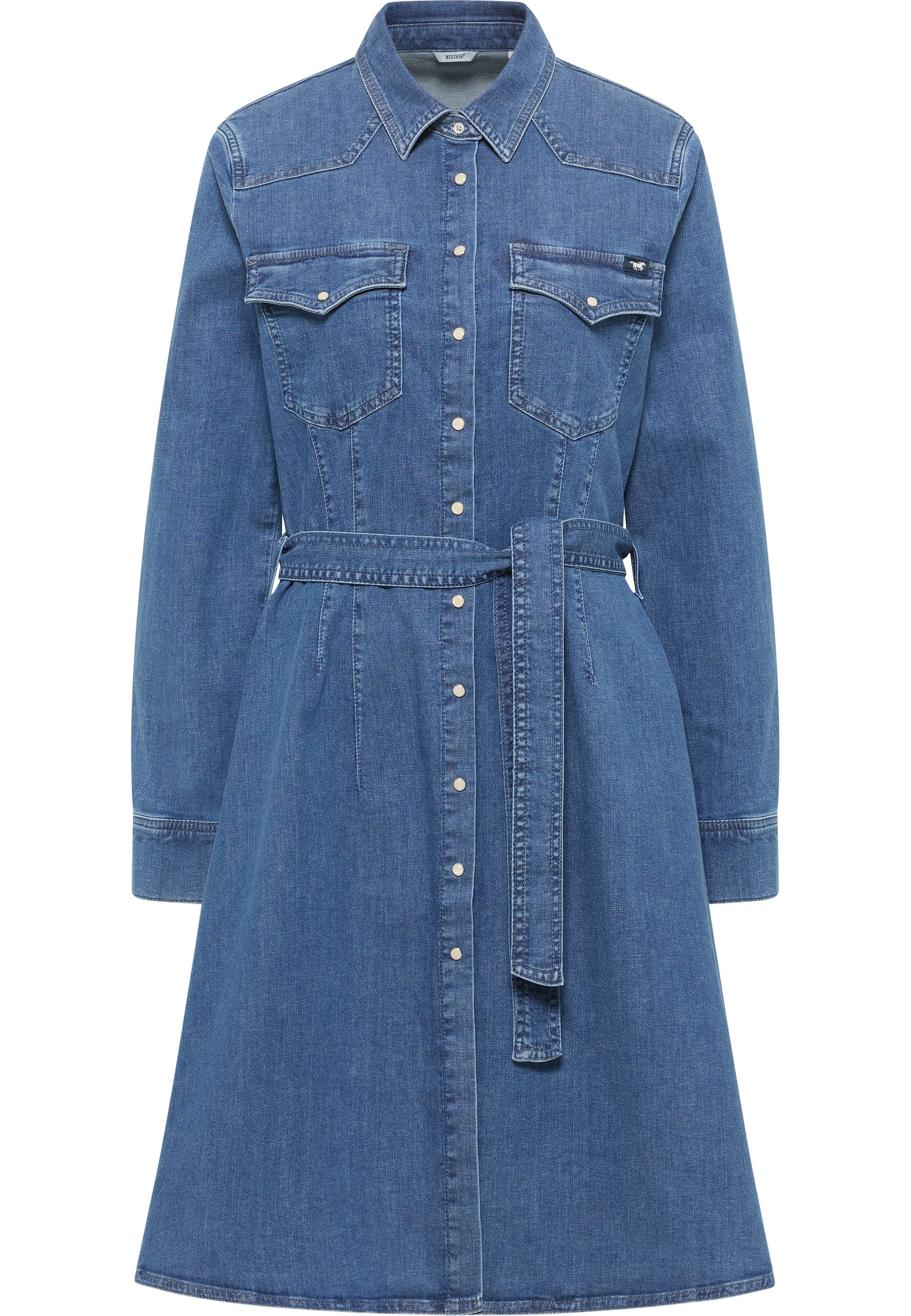 MUSTANG Midi-jurk Dames Style Elisa Denim Dress