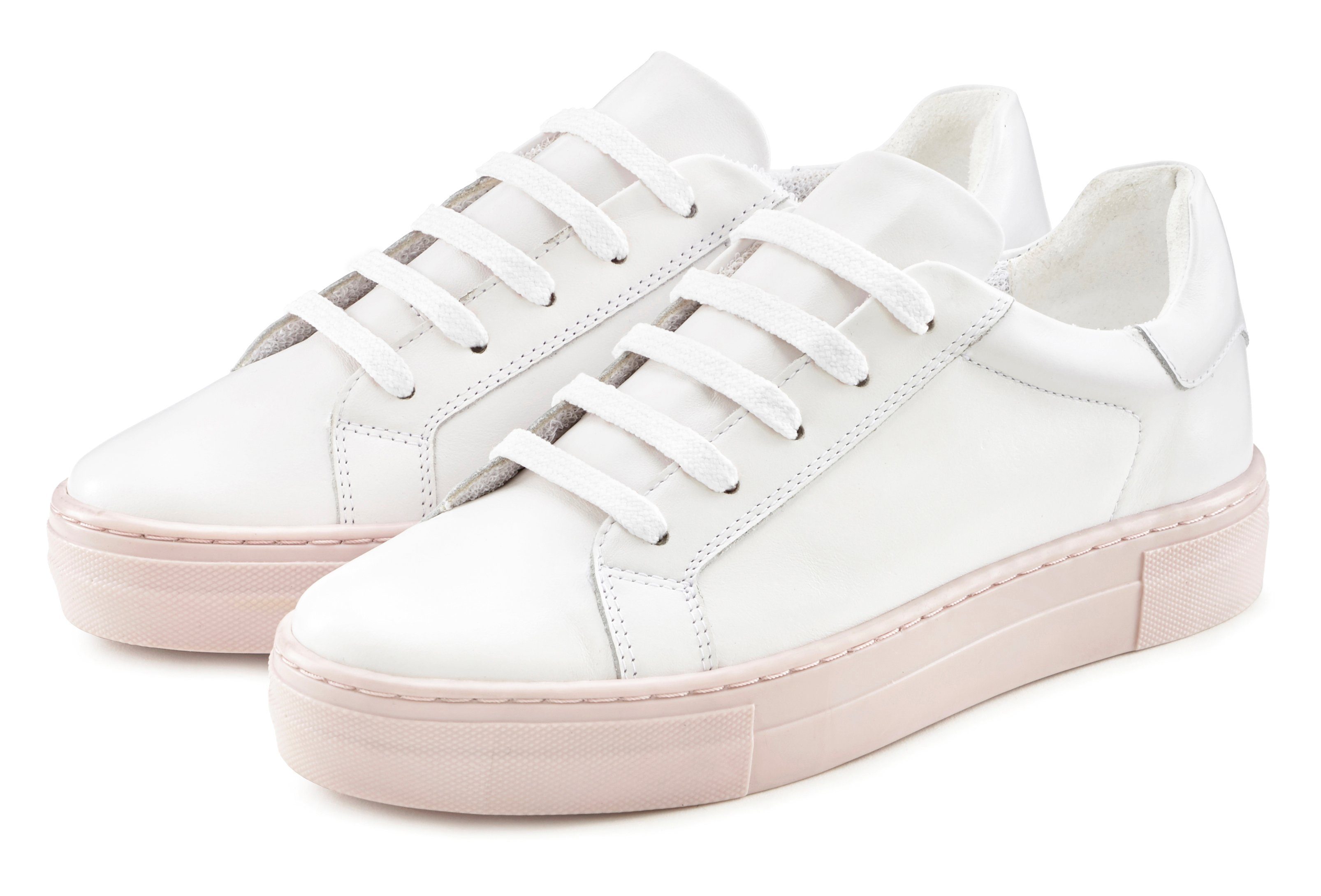 Elbsand Sneakers Veterschoen, vrijetijdsschoen, leer, zachte frotté binnenvoering dames schoenen maat 38 EU wit