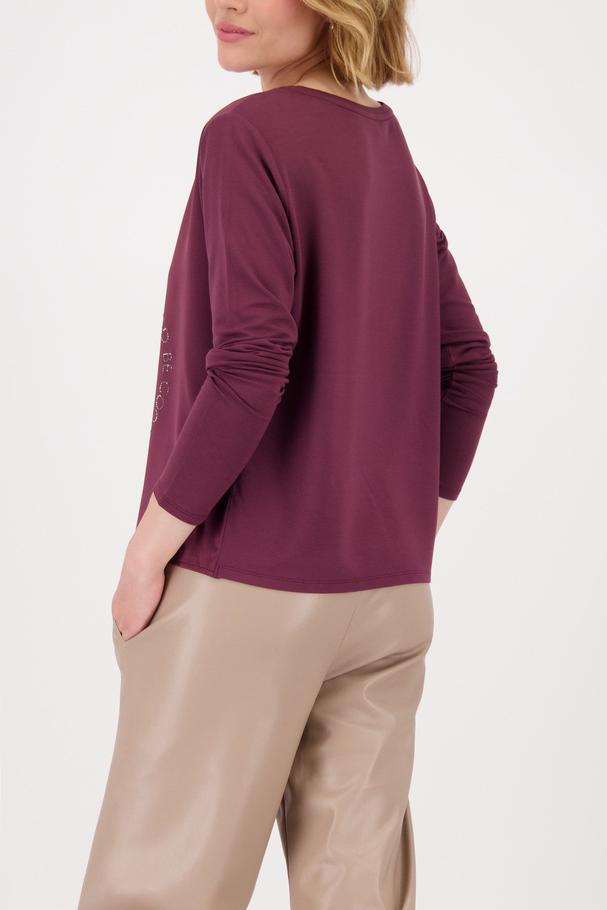 Monari Blouse zonder sluiting met glanzende folieprint