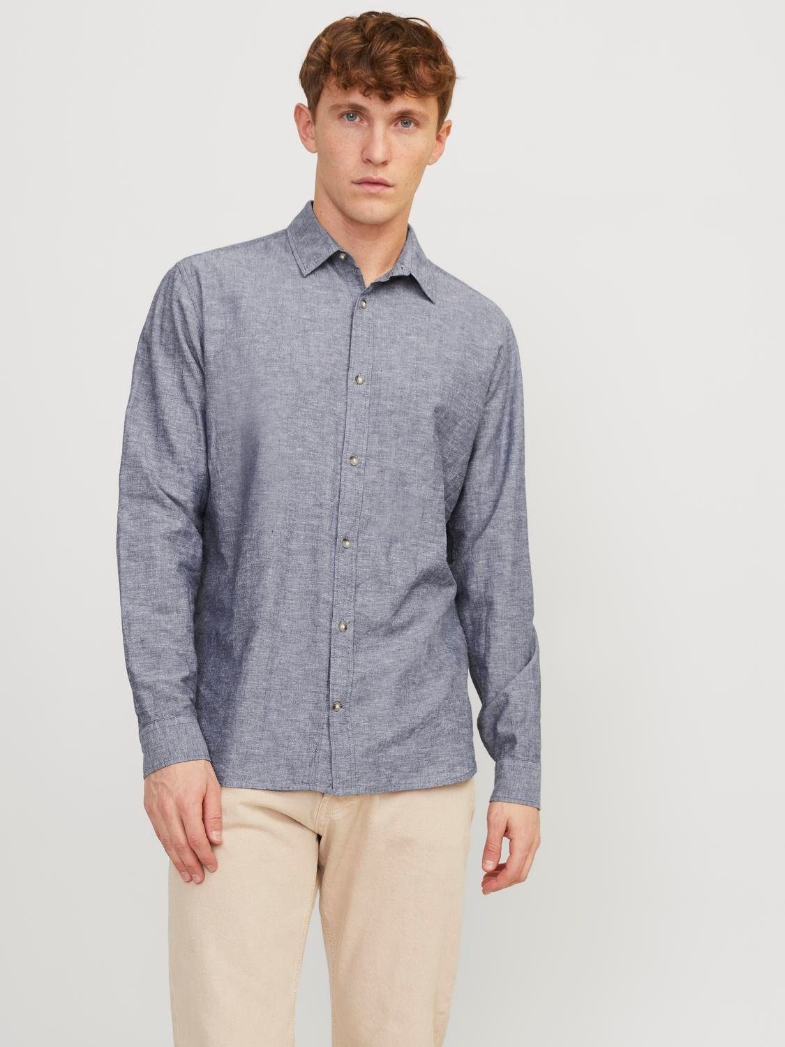 Jack & Jones Overhemd met lange mouwen JJESUMMER LINEN BLEND SHIRT LS SN