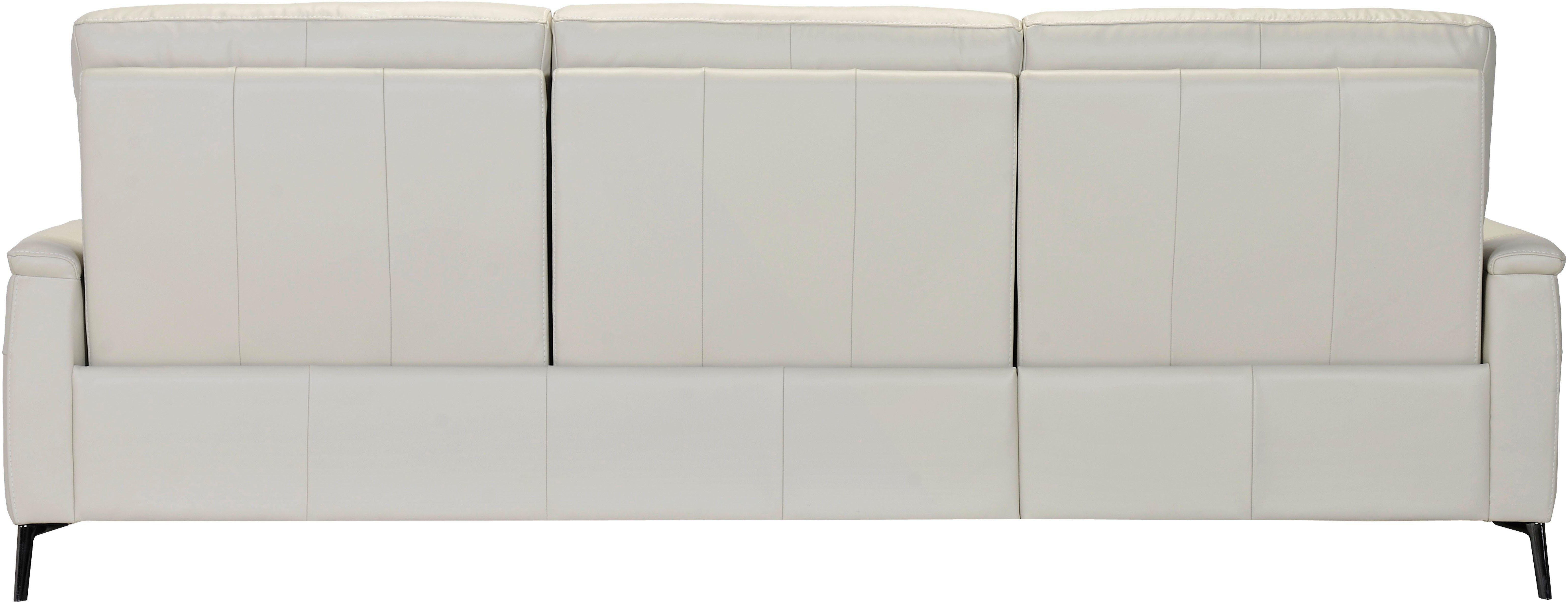 Places of Style Hoekbank Barano, L-model, 260 cm, van leer en weefstof,