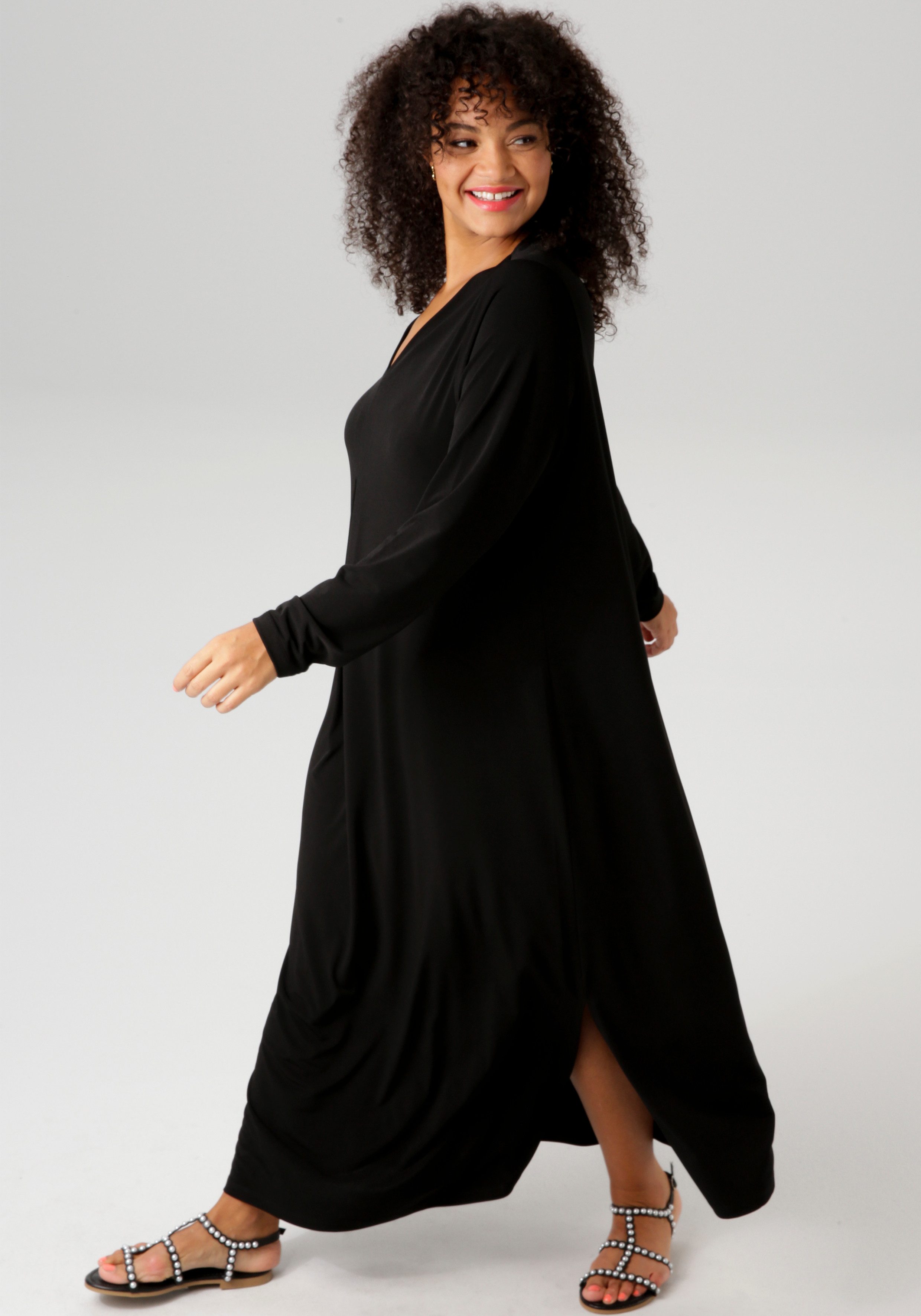 Aniston PLUS Maxi-jurk met verfijnde zijsplitten - nieuwe collectie