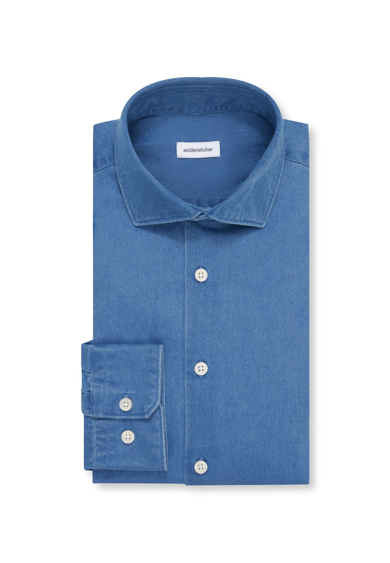 seidensticker Jeans overhemd Slim 1/1 Kentkraag denim