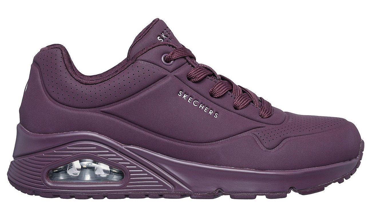 Skechers Sneakers met sleehak UNO STAND ON AIR Vrijetijdsschoen, lage schoen, veterschoen met zacht gevoerde binnenzool