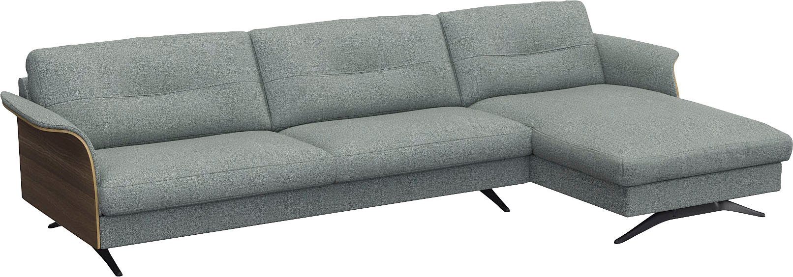 FLEXLUX Hoekbank Glow, super comfortabel door hoogwaardige zitconstructie met binnenvering, L-vorm