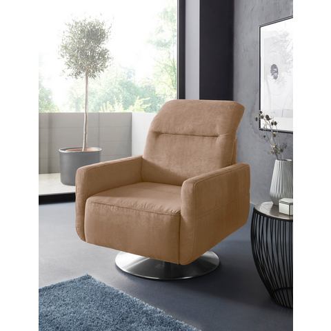 sit&more Draaibare fauteuil met verstelbare hoofdsteun, met binnenvering