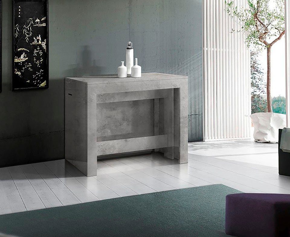INOSIGN Eettafel Praktika, keukentafel, salontafel, eettafel met uittrekfunctie, uittrekbaar van 50 cm naar 300 cm eettafels grijs