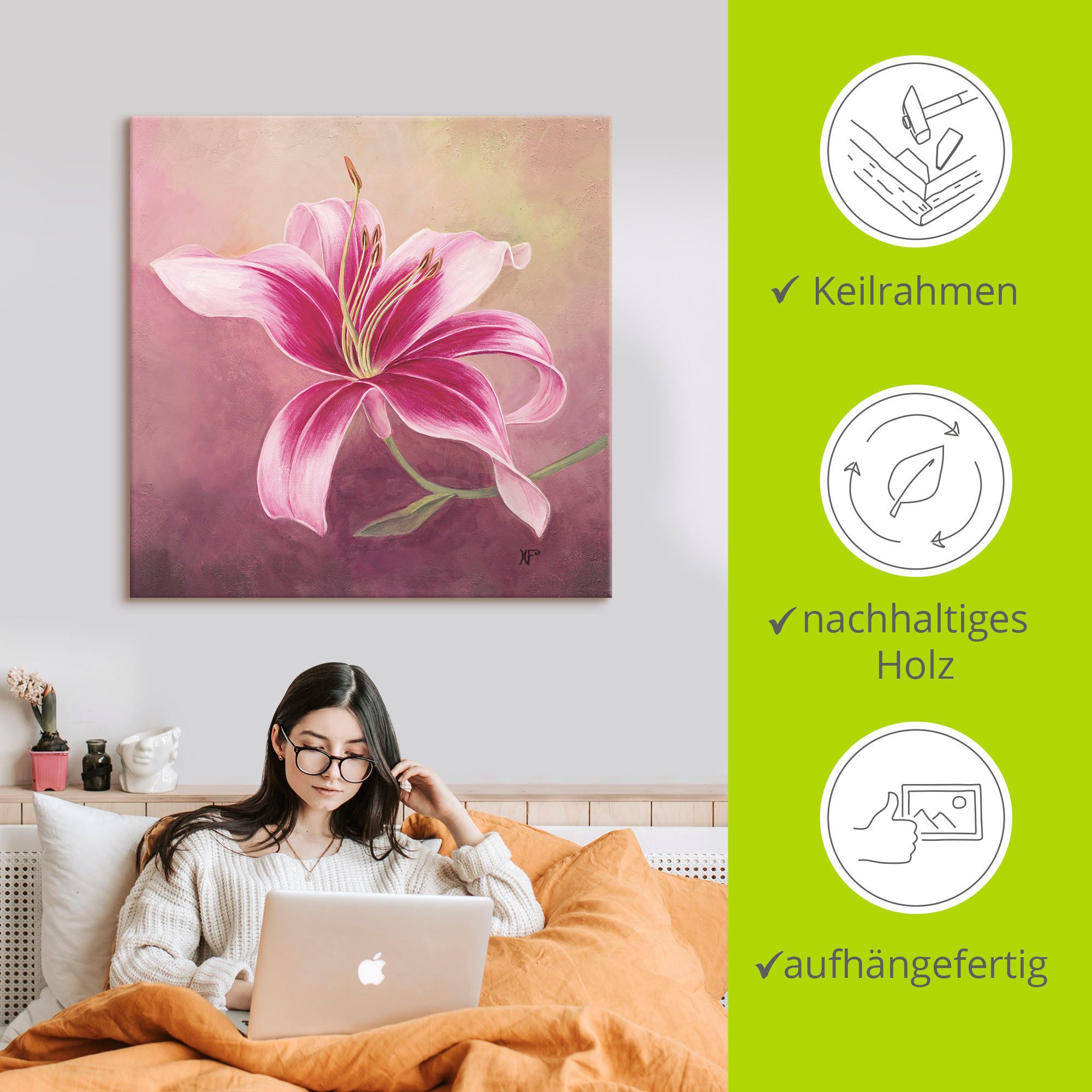Artland Artprint Vroege lelie als artprint op linnen, poster in verschillende formaten maten