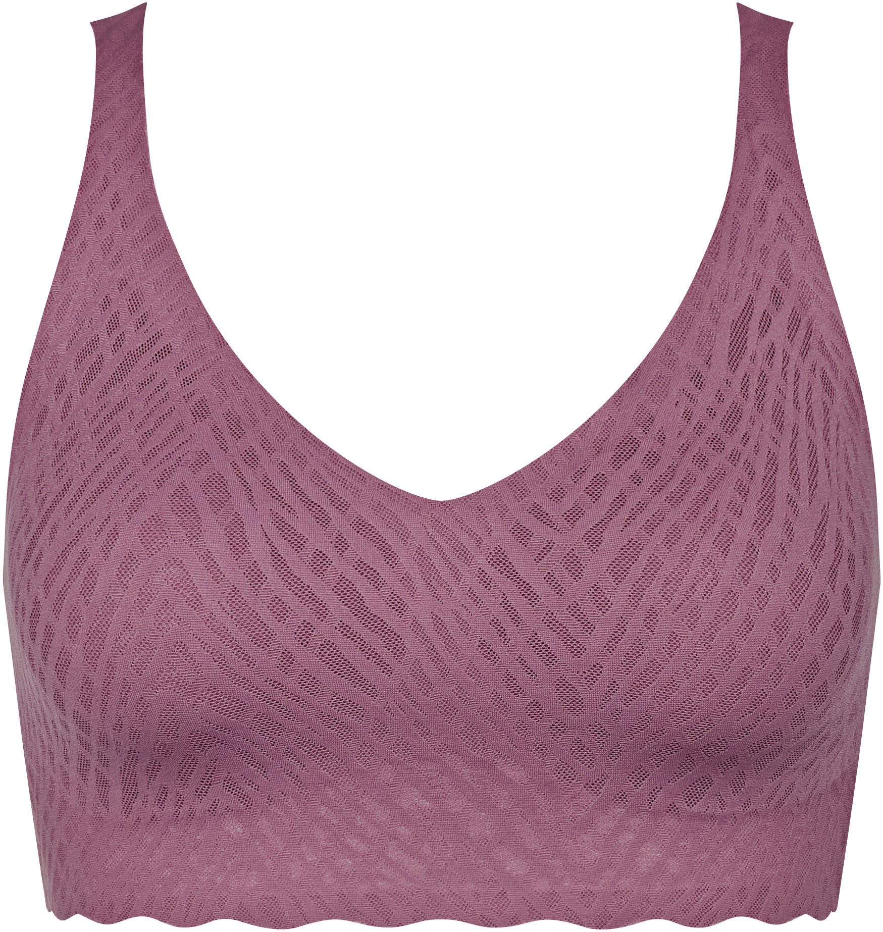 Sloggi Bralette ZERO Feel Bliss Naadloos, V-hals, stretch-kant (set, 1-delig)