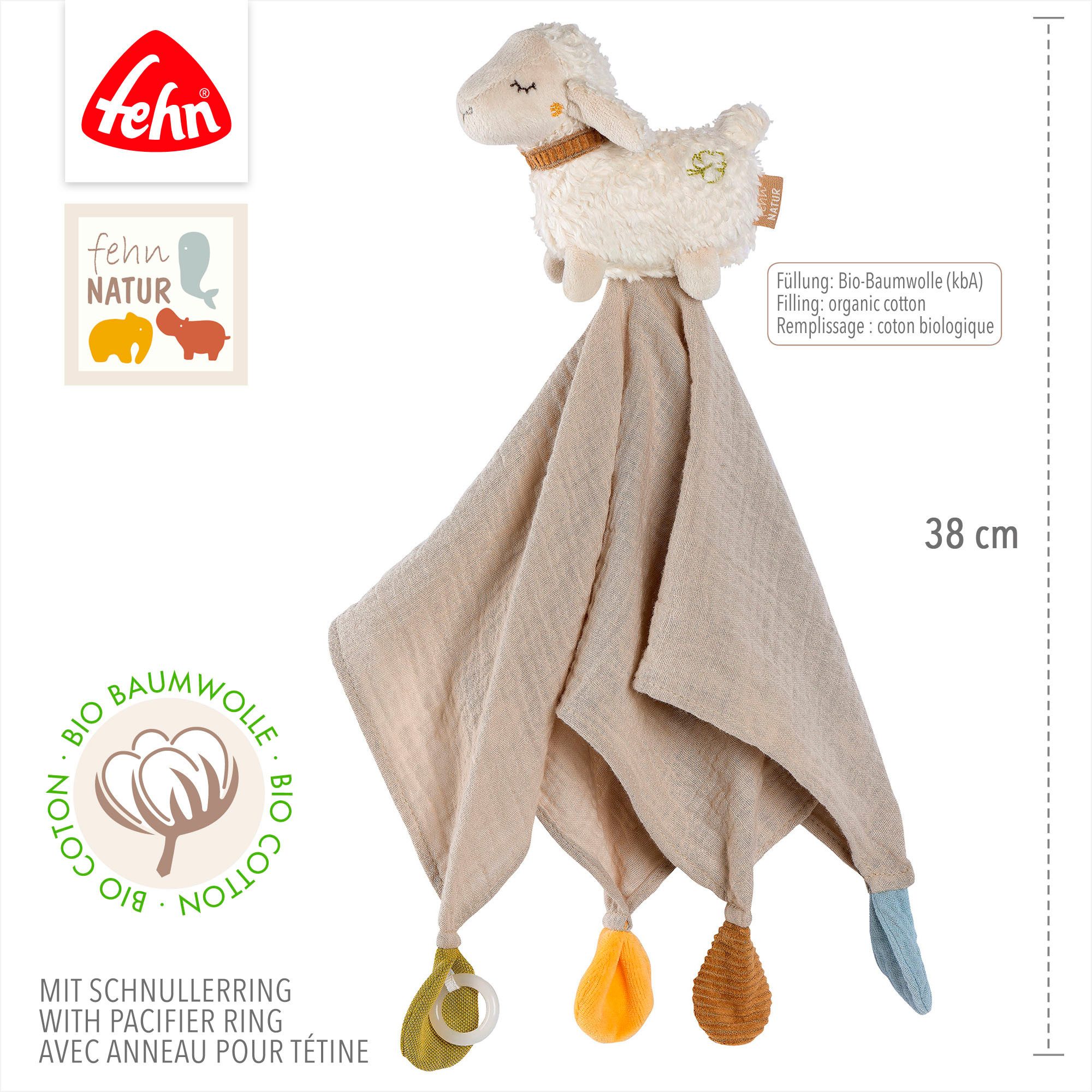 Fehn Knuffeldoek FehnNATUR, Schaap