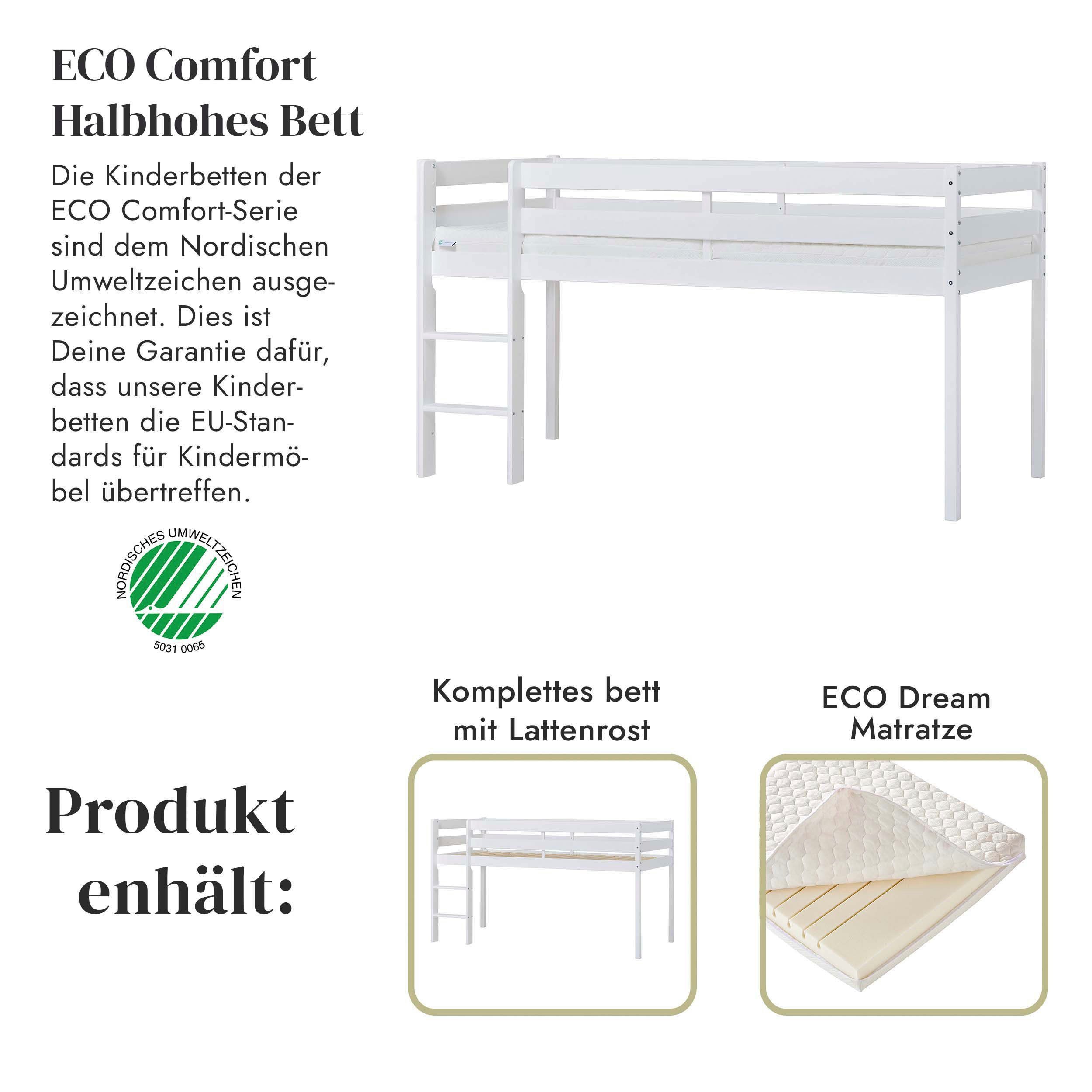 Hoppekids Speelbed ECO COMFORT, hoogslaper, deelbaar in 2 eenpersoonsbedden