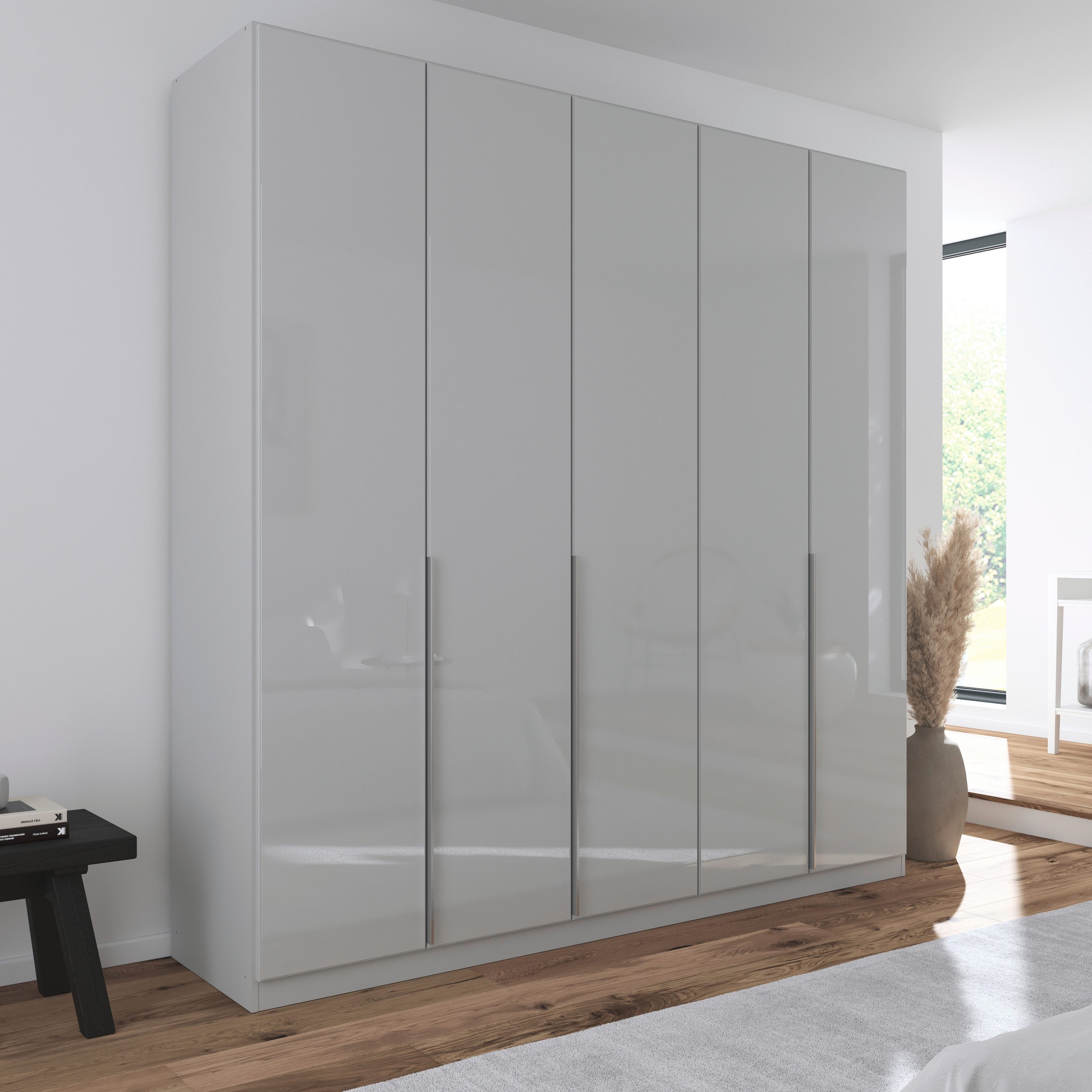 rauch Draaideurkast Kledingkasten kast garderobe AGORDO met glazen front doordachte binnenuitrusting, in 6 breedtes en 2 hoogtes made in germany