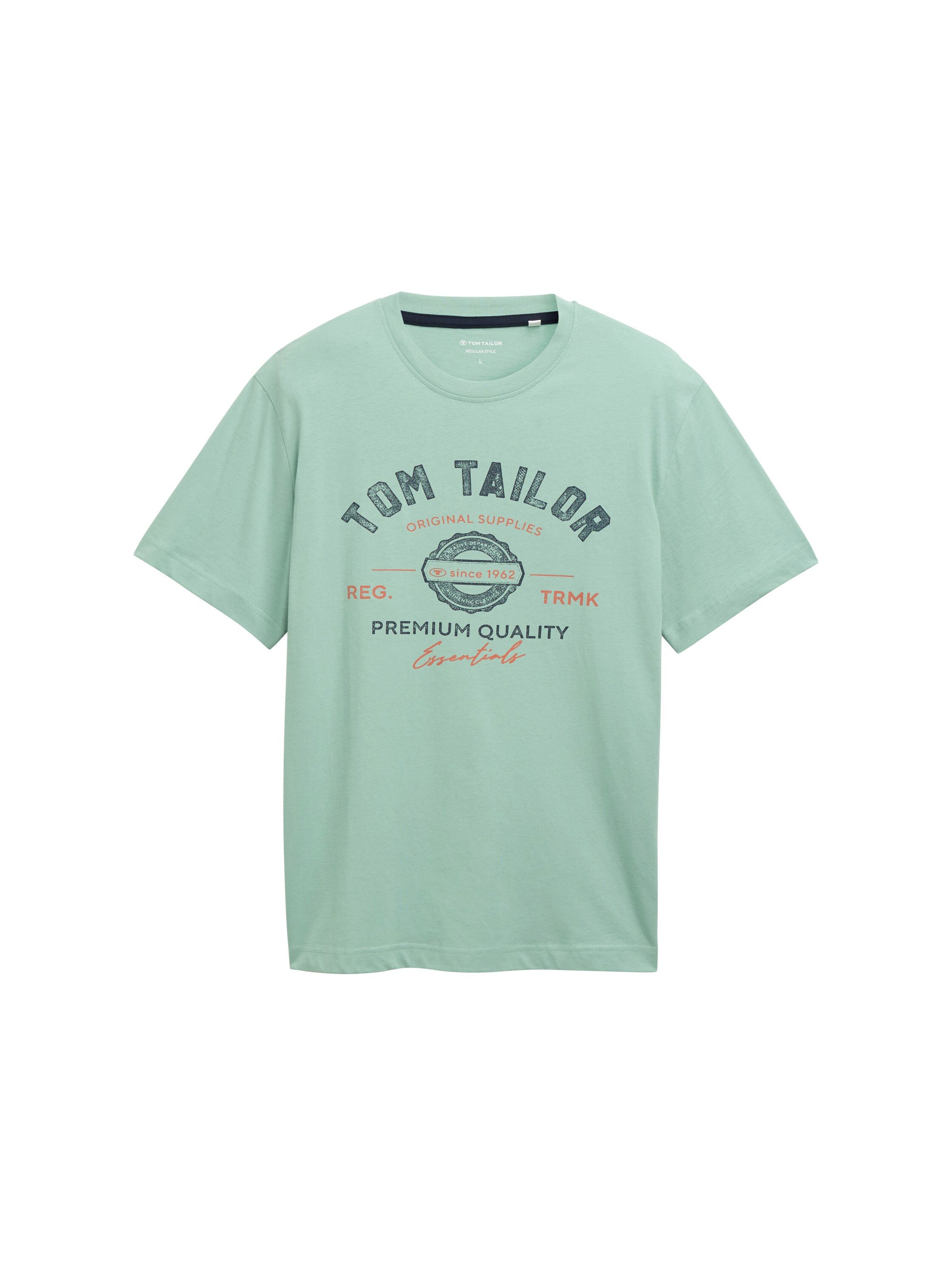 Tom Tailor T-shirt met grote logo-frontprint