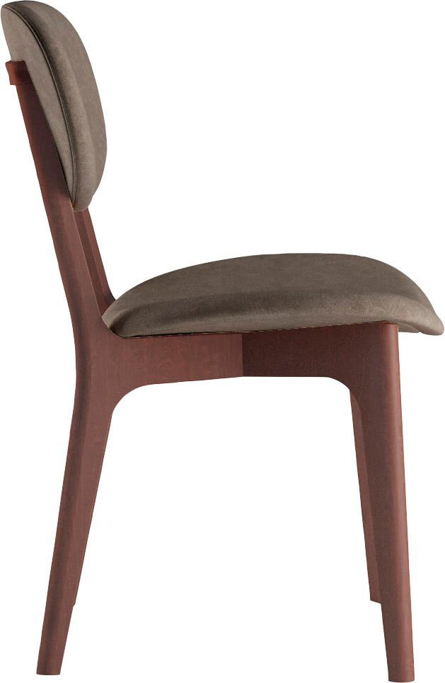 INOSIGN Stoel COZY Made in Italy Frame in beuken, kersen- of notenhout, massief hout, designstoel (set, 2 stuks)