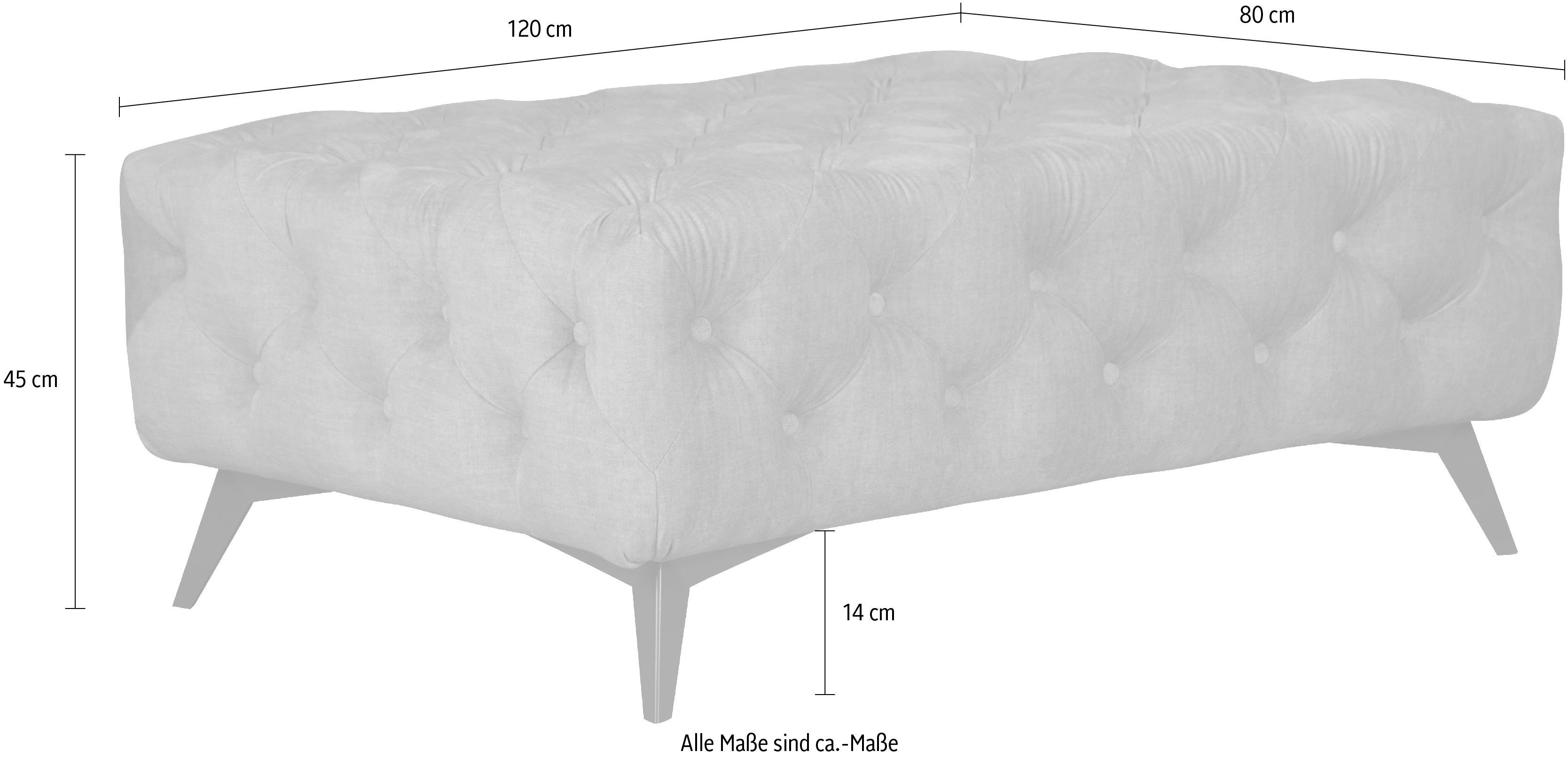 Leonique Hocker Glynis luxueuze capitonnage, moderne chesterfield look, kleur van de poten ter keuze