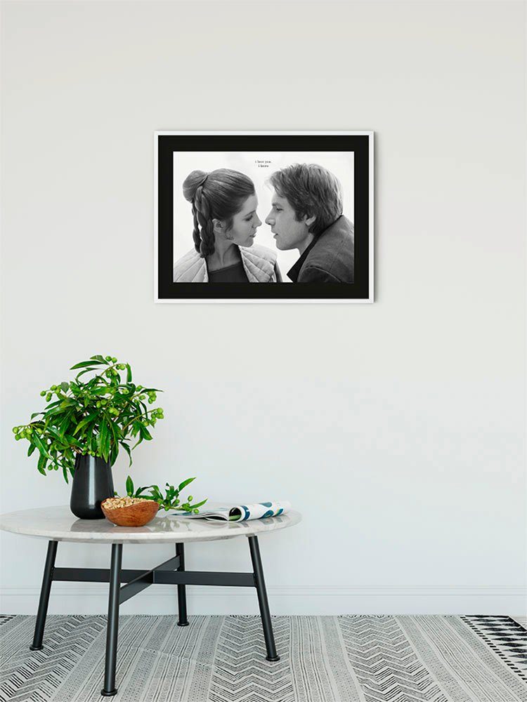 Komar Wanddecoratie Star Wars Classic Leia Han Love Wanddecoratie voor de kinderkamer - zonder lijst (1 stuk)