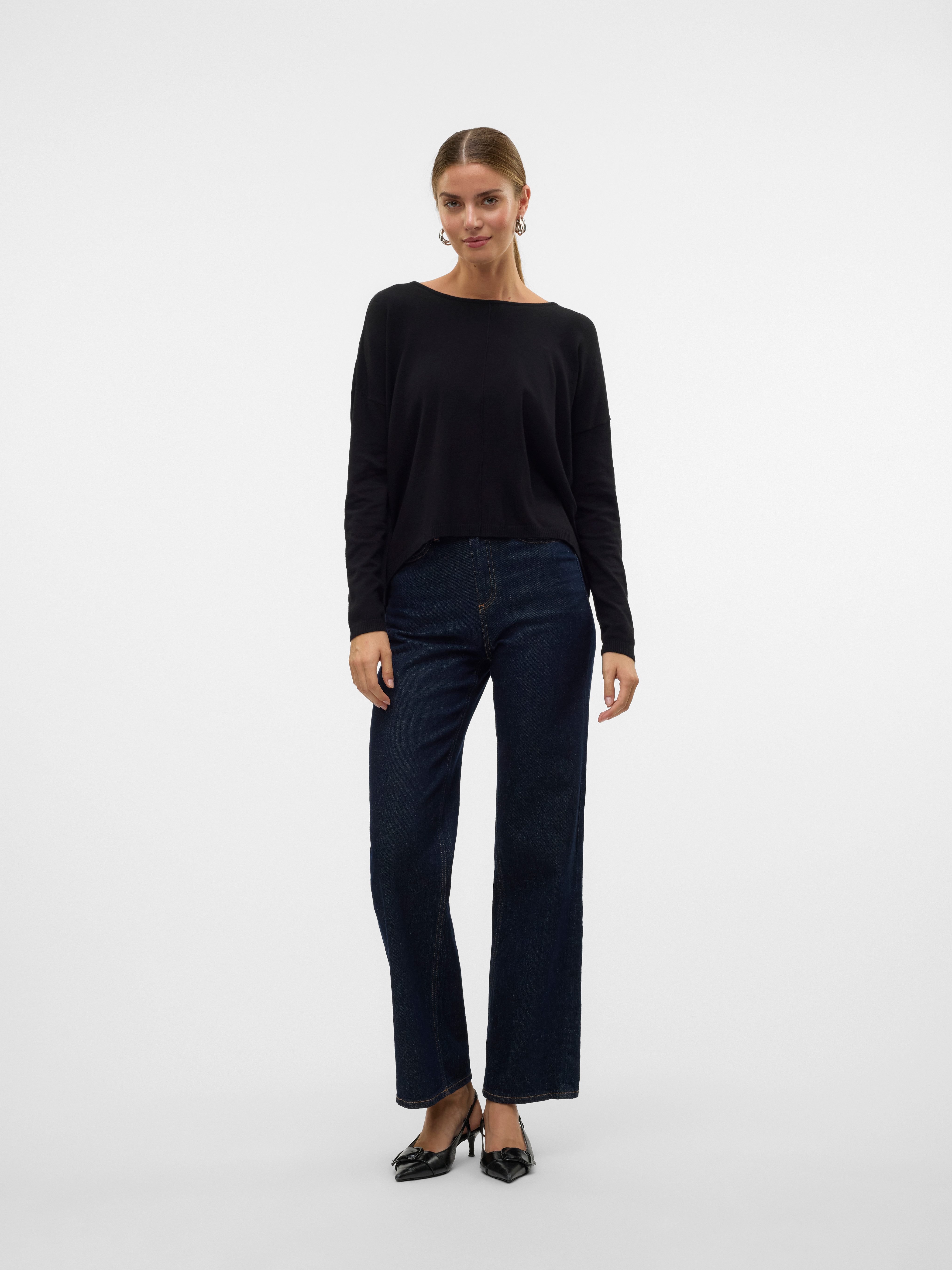 Vero Moda Trui met ronde hals VMBREEZE AURA LS ZIPPER BLOUSE NOOS