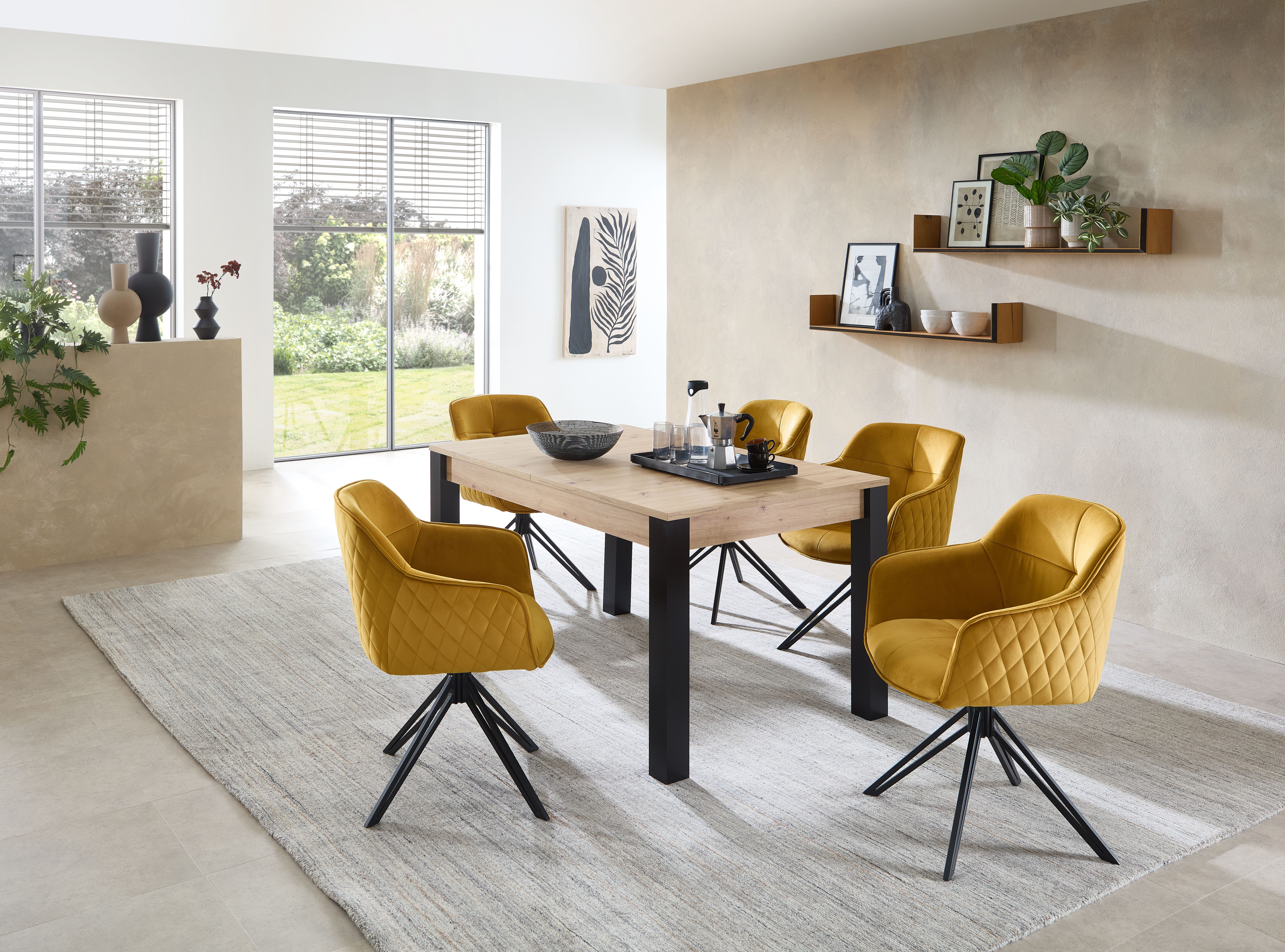 Stolkom Eettafel LUCAS, TOPSELLER! 140-210 cm uitschuifbaar, tafel in eiken artisan decor