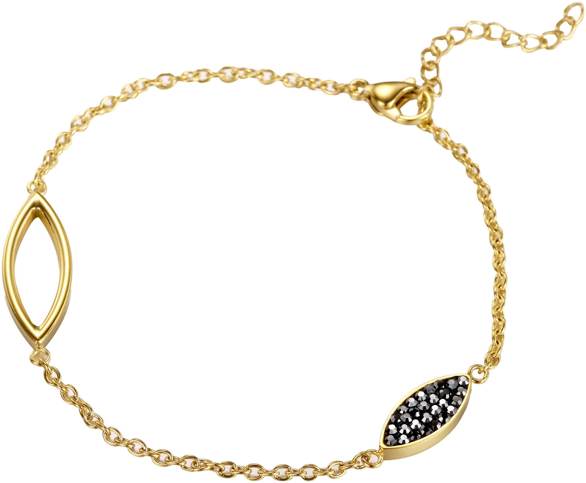 Firetti Armband Sieraad cadeau roestvrij staal armbanden armbandketting ovaal drop dames armbanden zwart