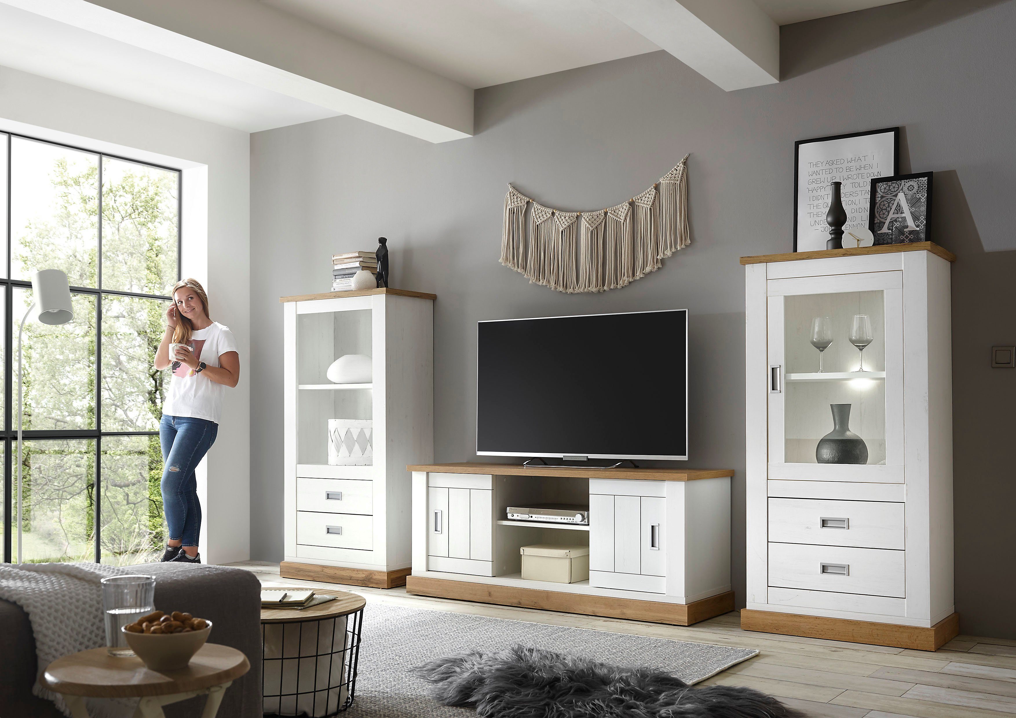 Home affaire Wandmeubel Orlando in de romantische landhuislook (3-delig)