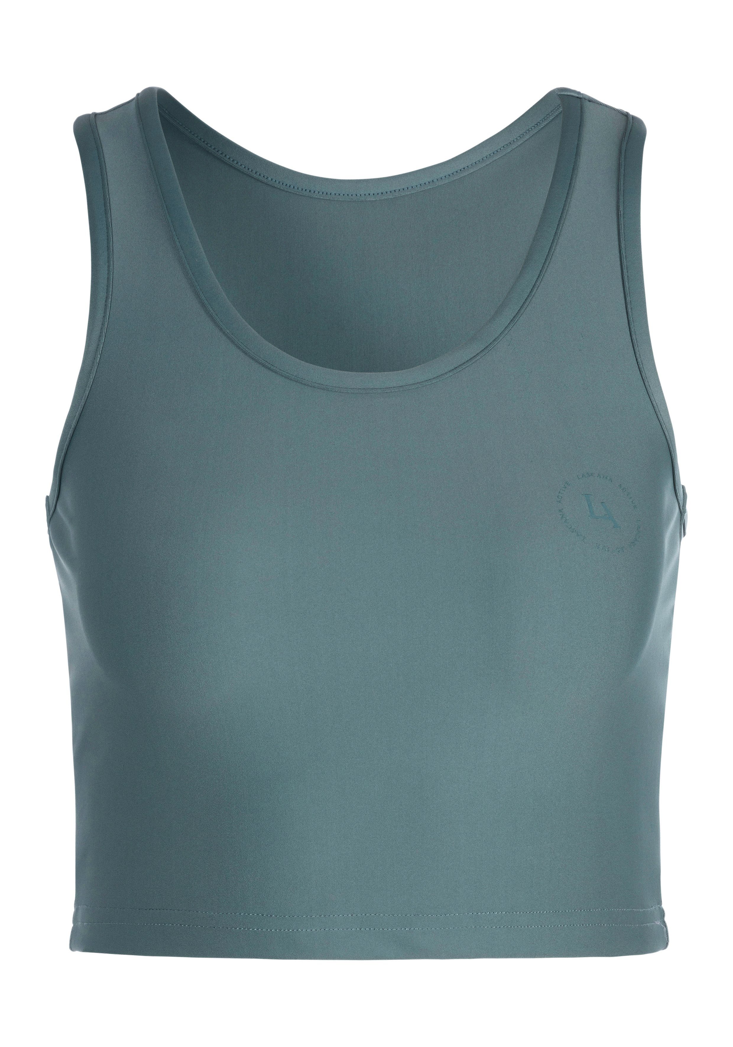 active by Lascana Crop-top Sporttop met racerback en logoprint