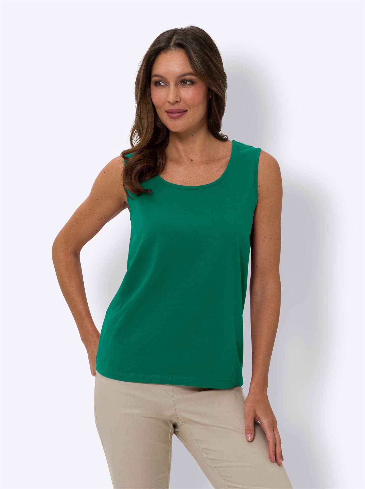 Classic Basics Shirttop dames tanktops maat 54 groen