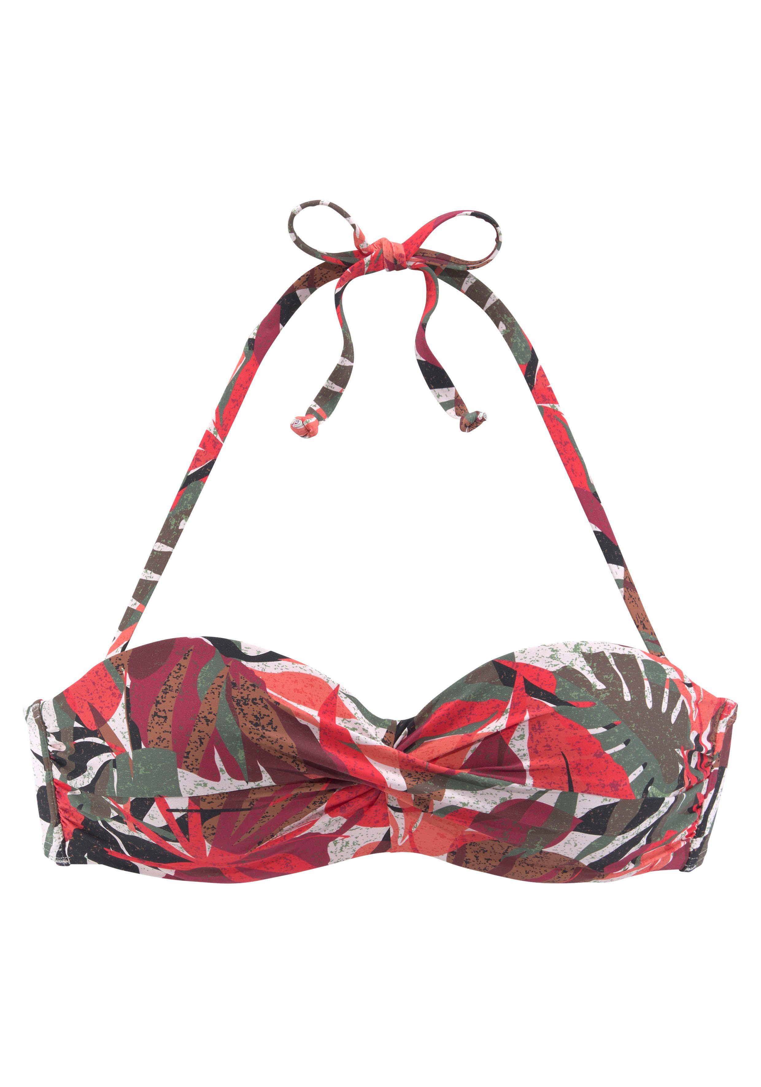 Lascana Beugelbikinitop in bandeaumodel AVA in tropisch design