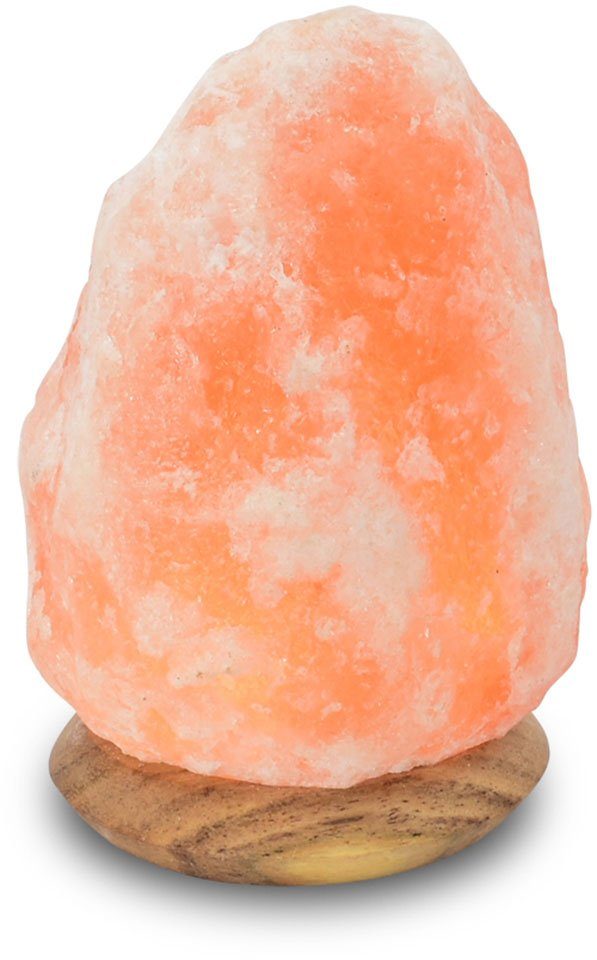 HIMALAYA SALT DREAMS Zoutkristal-tafellamp USB-rock Met de hand gemaakt van zoutkristal - iedere steen...