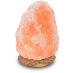 himalaya salt dreams zoutkristal-tafellamp usb-rock met de hand gemaakt van zoutkristal - iedere steen uniek, h: ca.10 cm (1 stuk) oranje