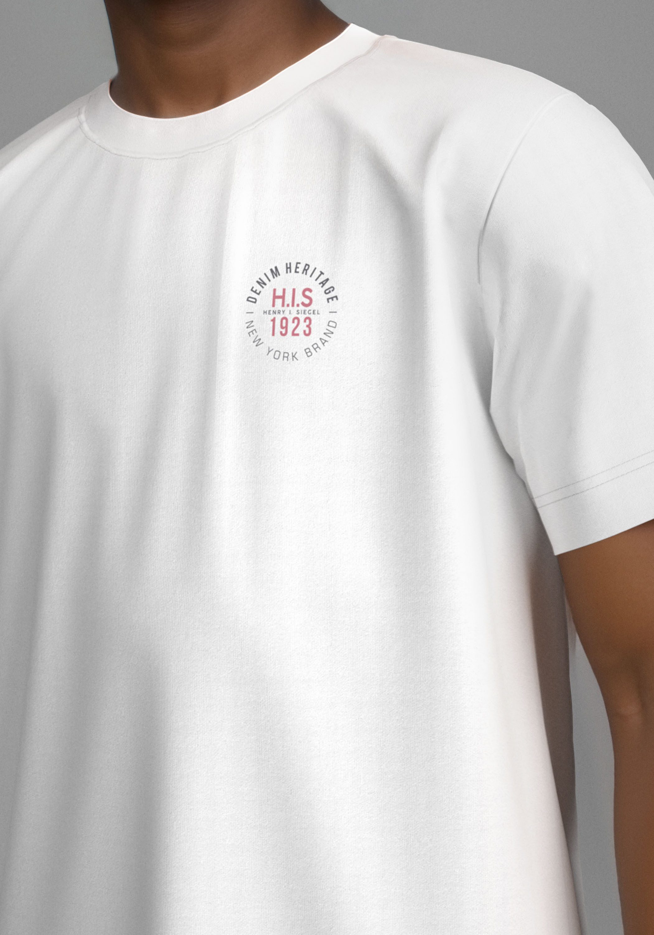 H.I.S T-shirt 2 T-shirts met logo-opdruk (set, 2-delig)