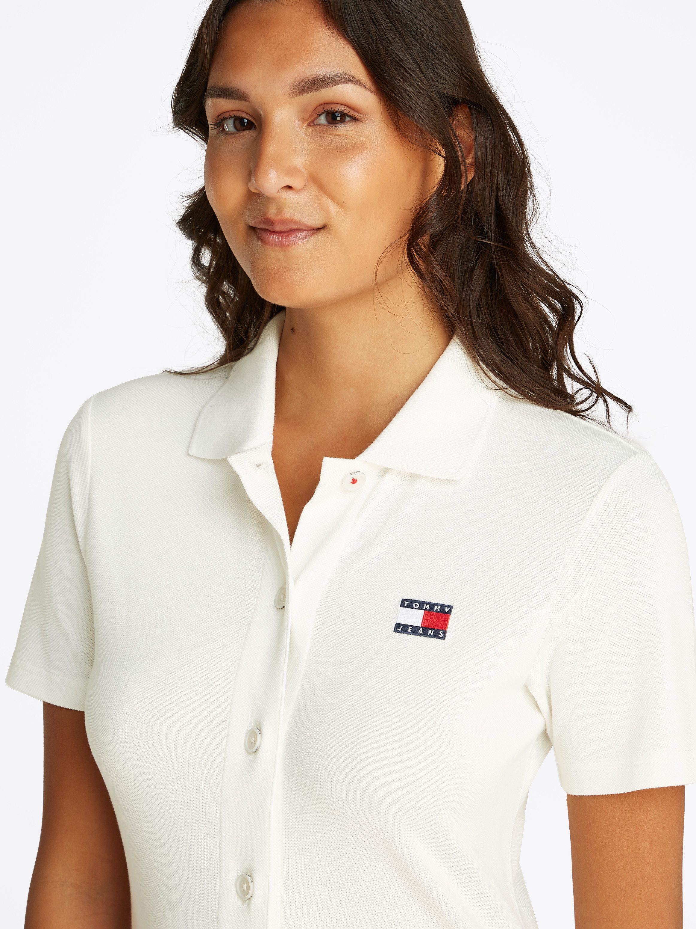 TOMMY JEANS Polojurk TJW BADGE PIQUE POLO DRESS