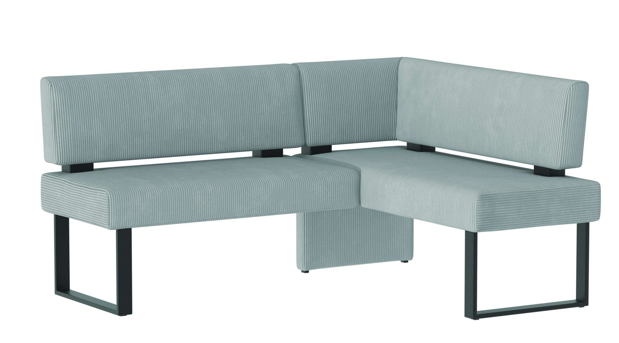 Home affaire Hoekbank Oliver met metalen frame, keukenbank verschillende hoezen cord eetkamerbank ottos choice blauw, hoekbanken, Cord, langer