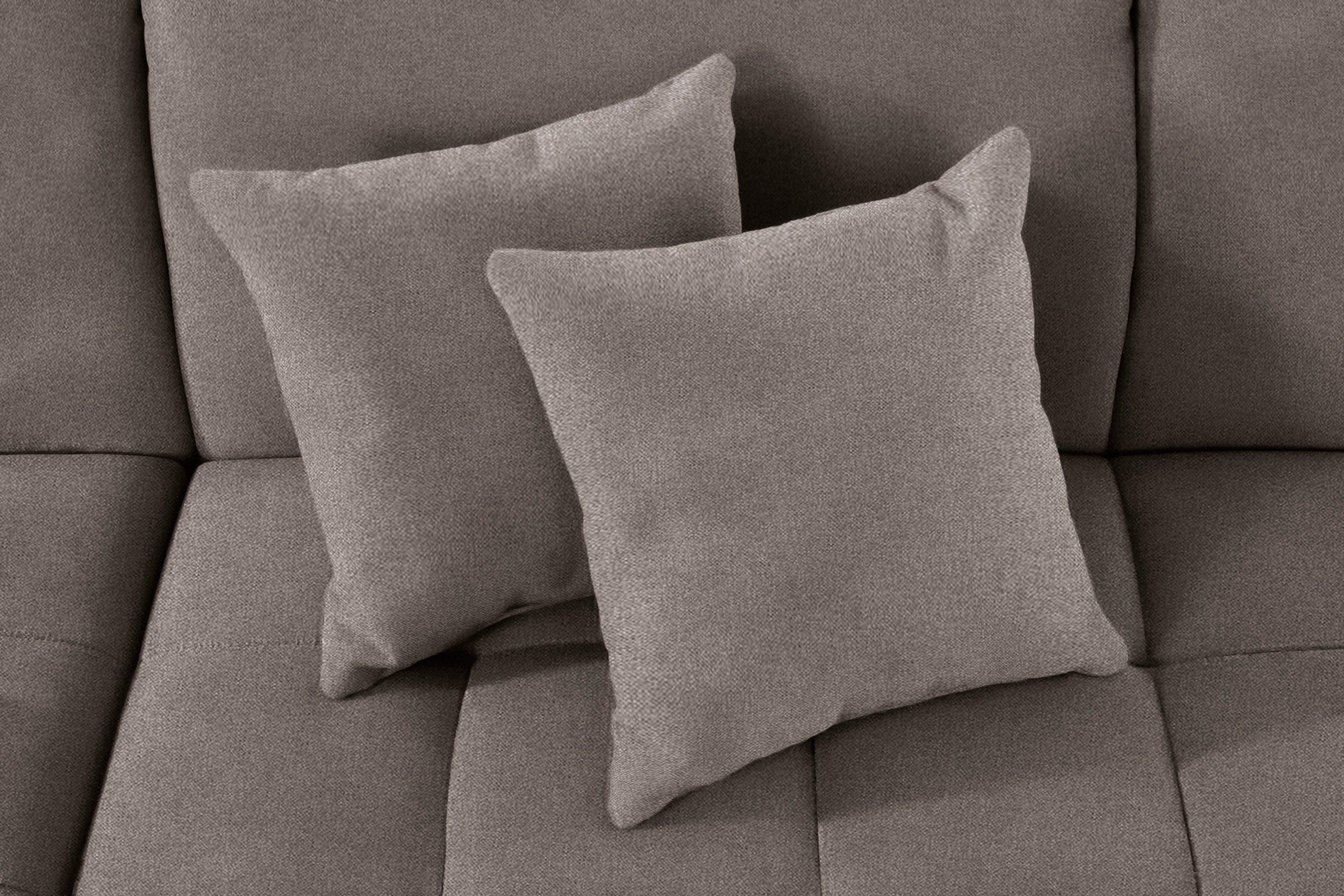 DOMO collection Hoekbank Franzi, tijdloos en elegant, moderne zittingstikking, L-Vorm