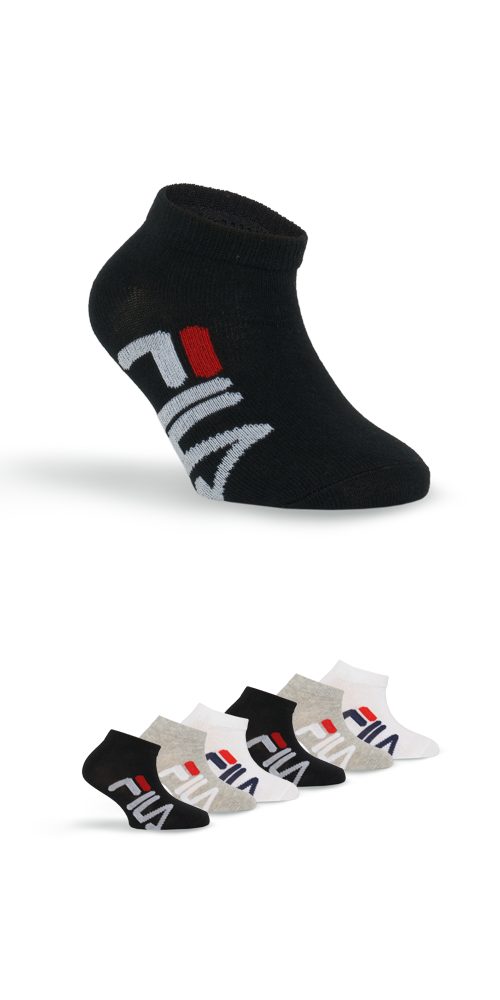 Fila Sneakersokken met logo-opdruk aan de zijkant (6 paar, Set van 6) meisjes sokken maat 27 (30) multicolor