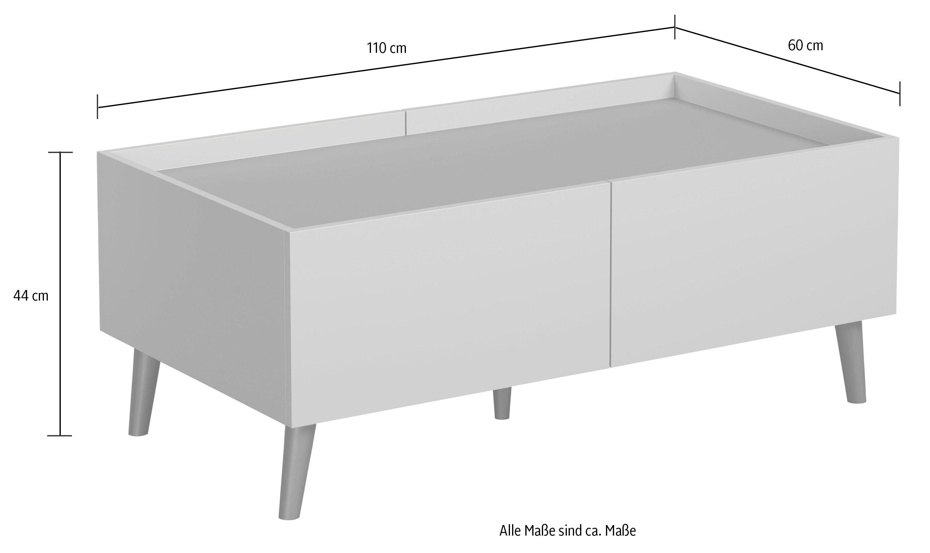 andas Salontafel Mikkeline Woonkamertafel met ingebouwde bovenplaat met 4 lades (1 stuk)
