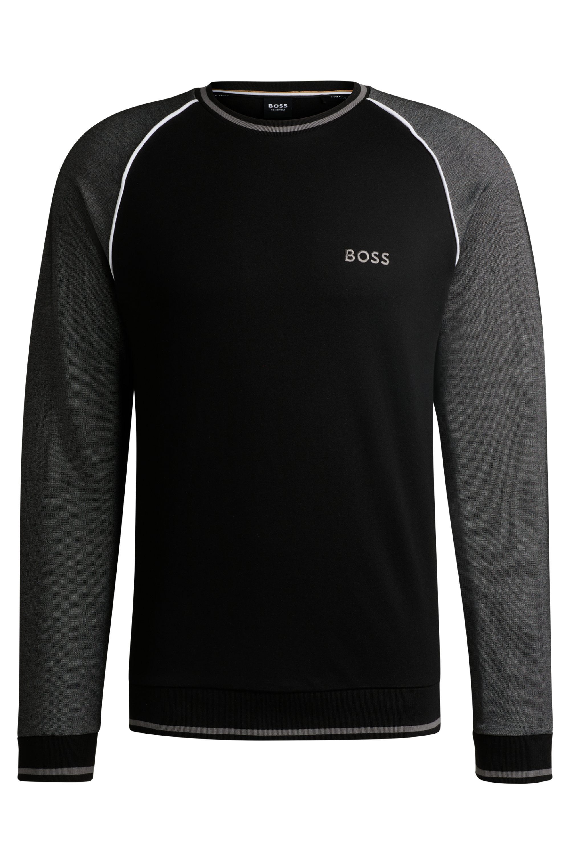 BOSS Sweatshirt met contrastkleurige details