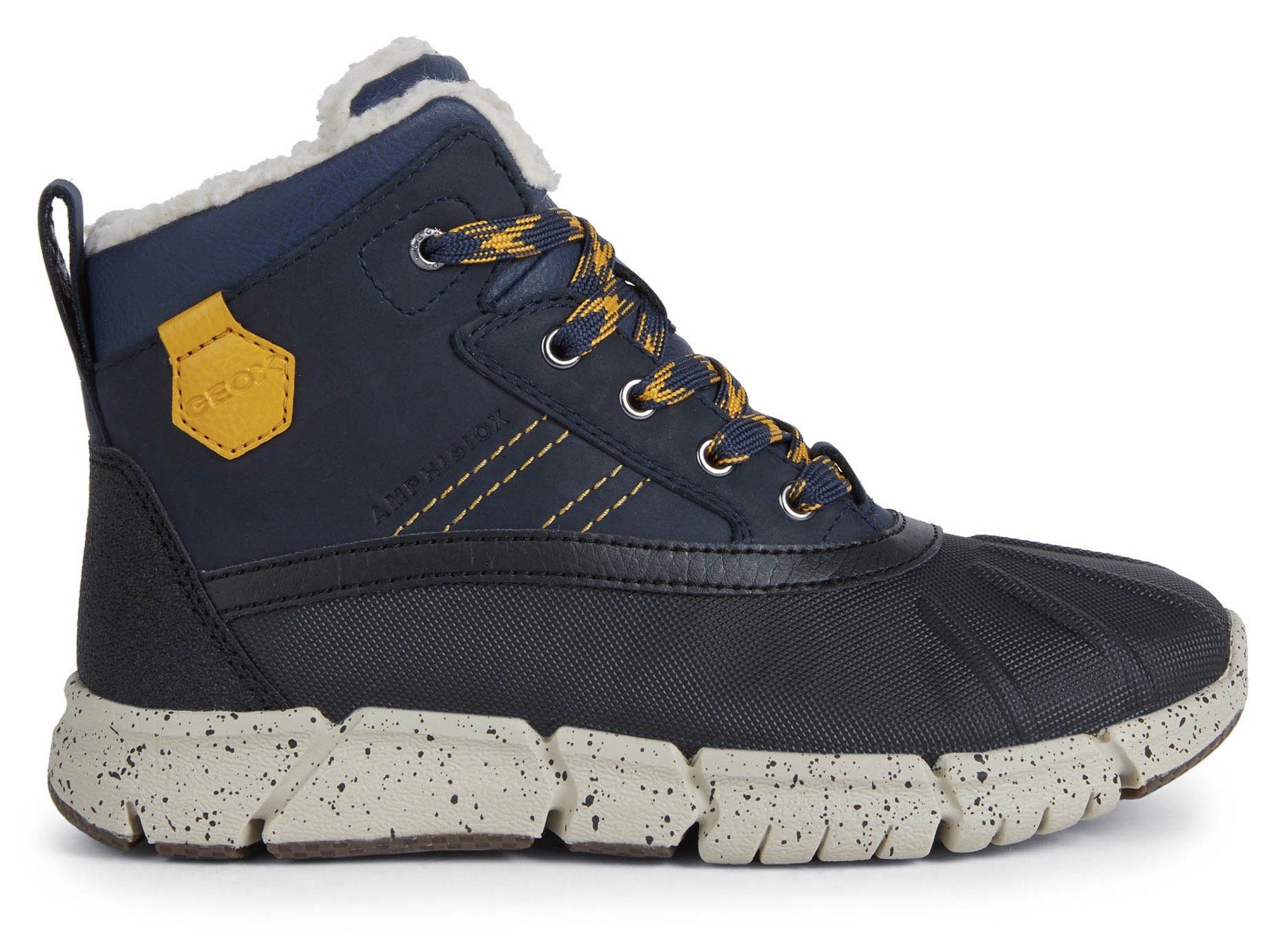 Geox Winterlaarzen J FLEXYPER BOY B ABX Veterschoenen, modderlaars met gespikkelde zool
