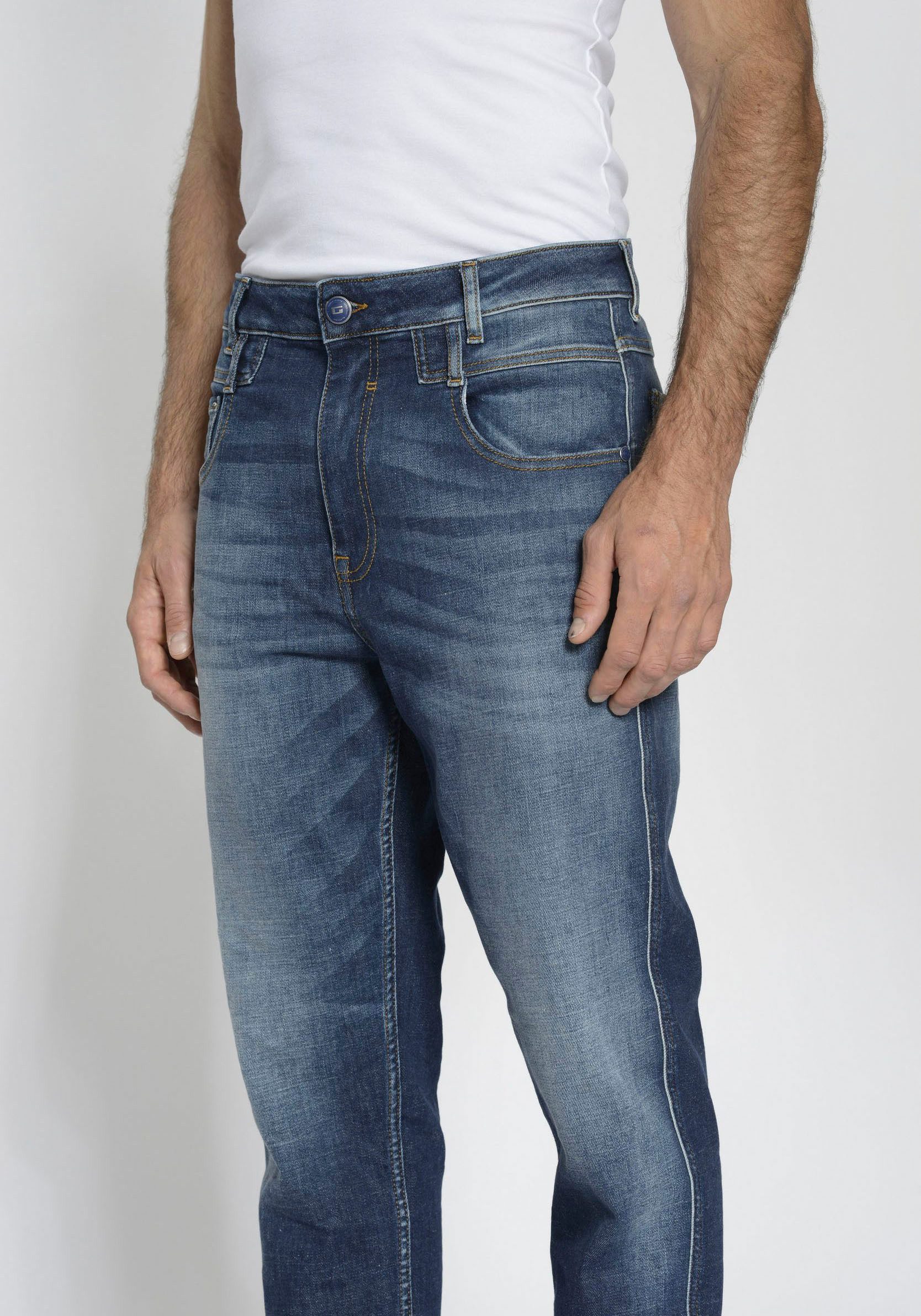 GANG Stretch jeans 94MARCO in relaxte 5-pocket stijl met dubbele riemlus