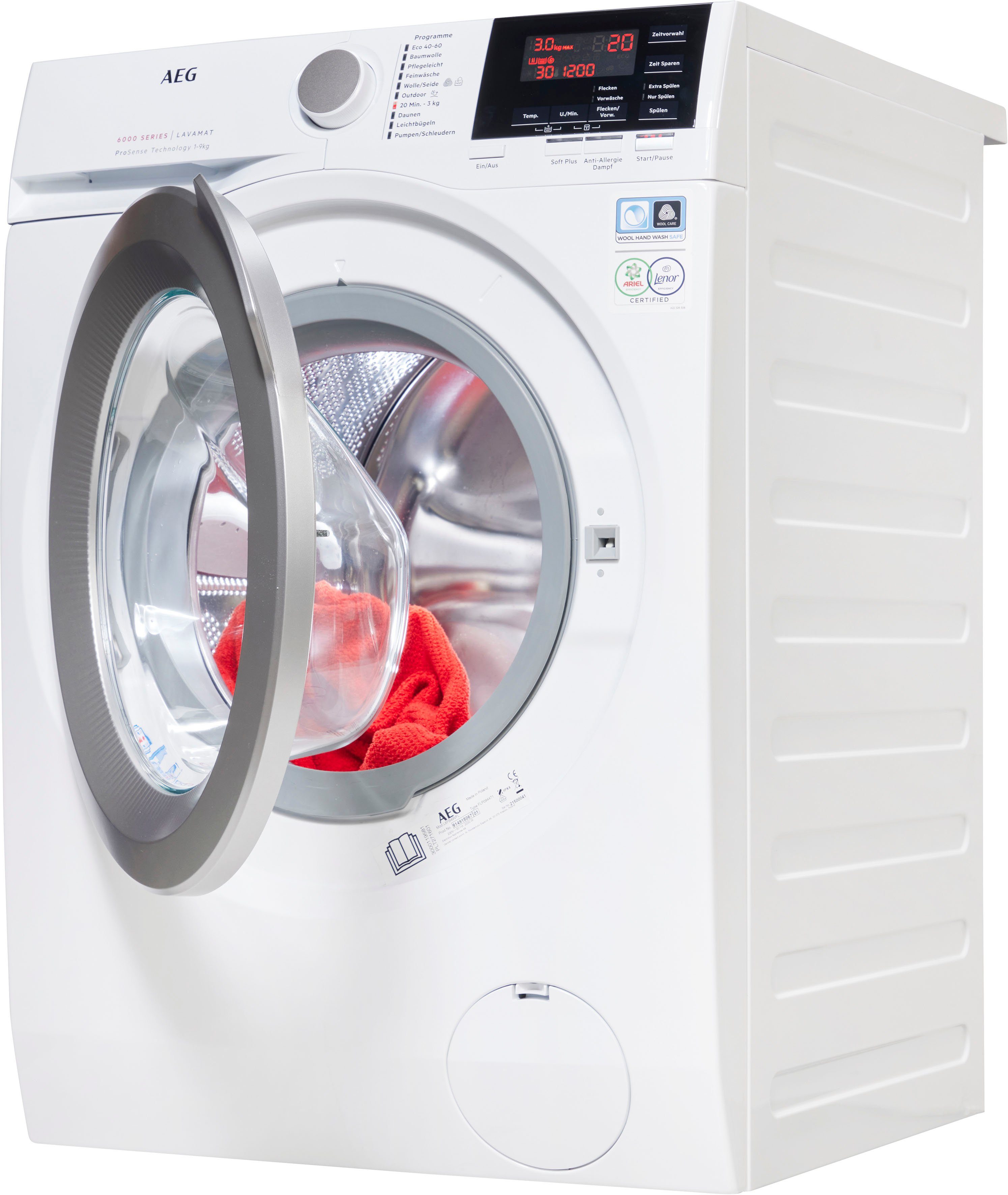 AEG Wasmachine L6FB49VFL, Hygiëne-/ antiallergieprogramma met damp