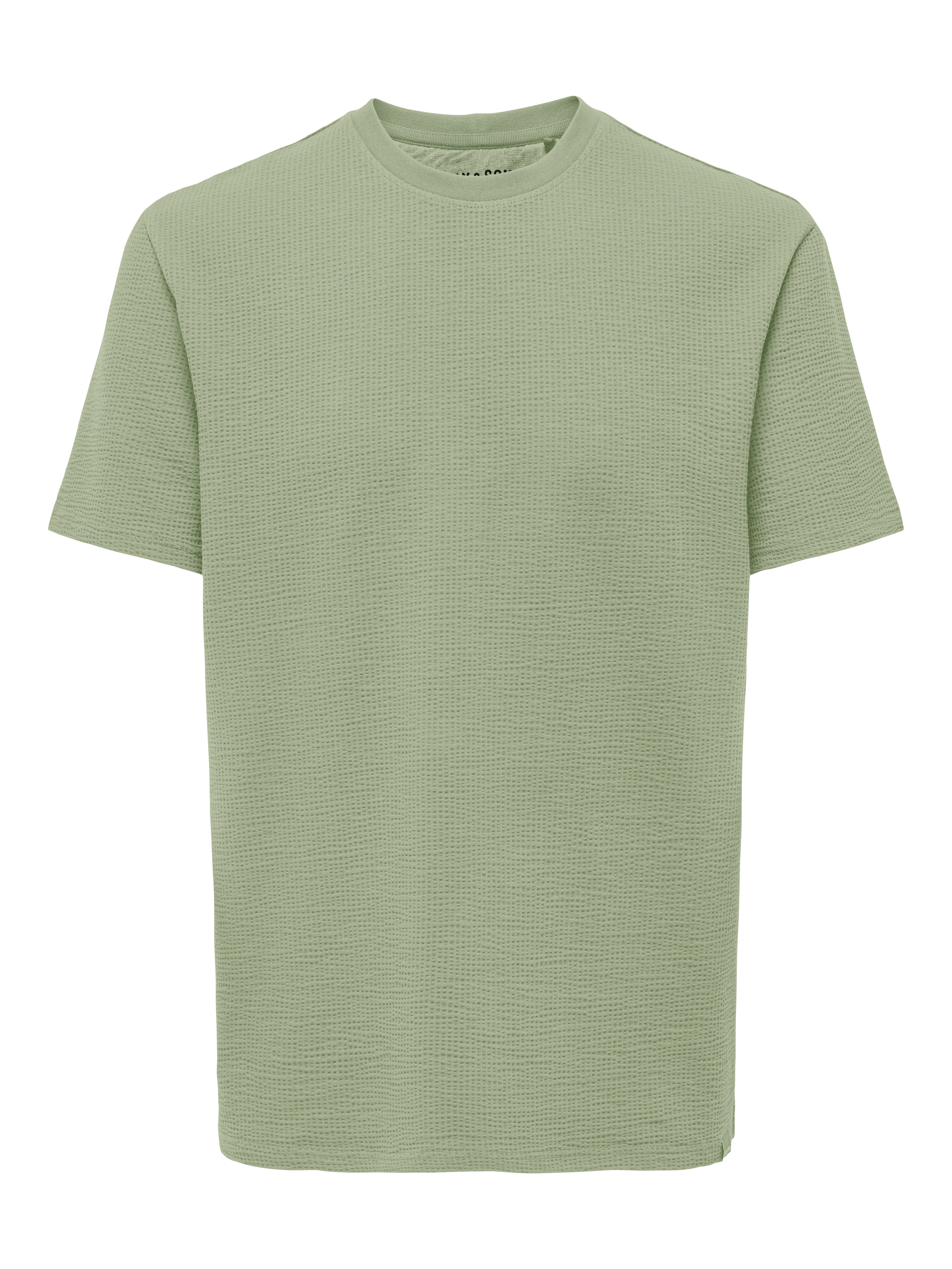 ONLY & SONS Shirt met ronde hals ONSKIAN LIFE REG SEERSUCKER SS TEE NOOS