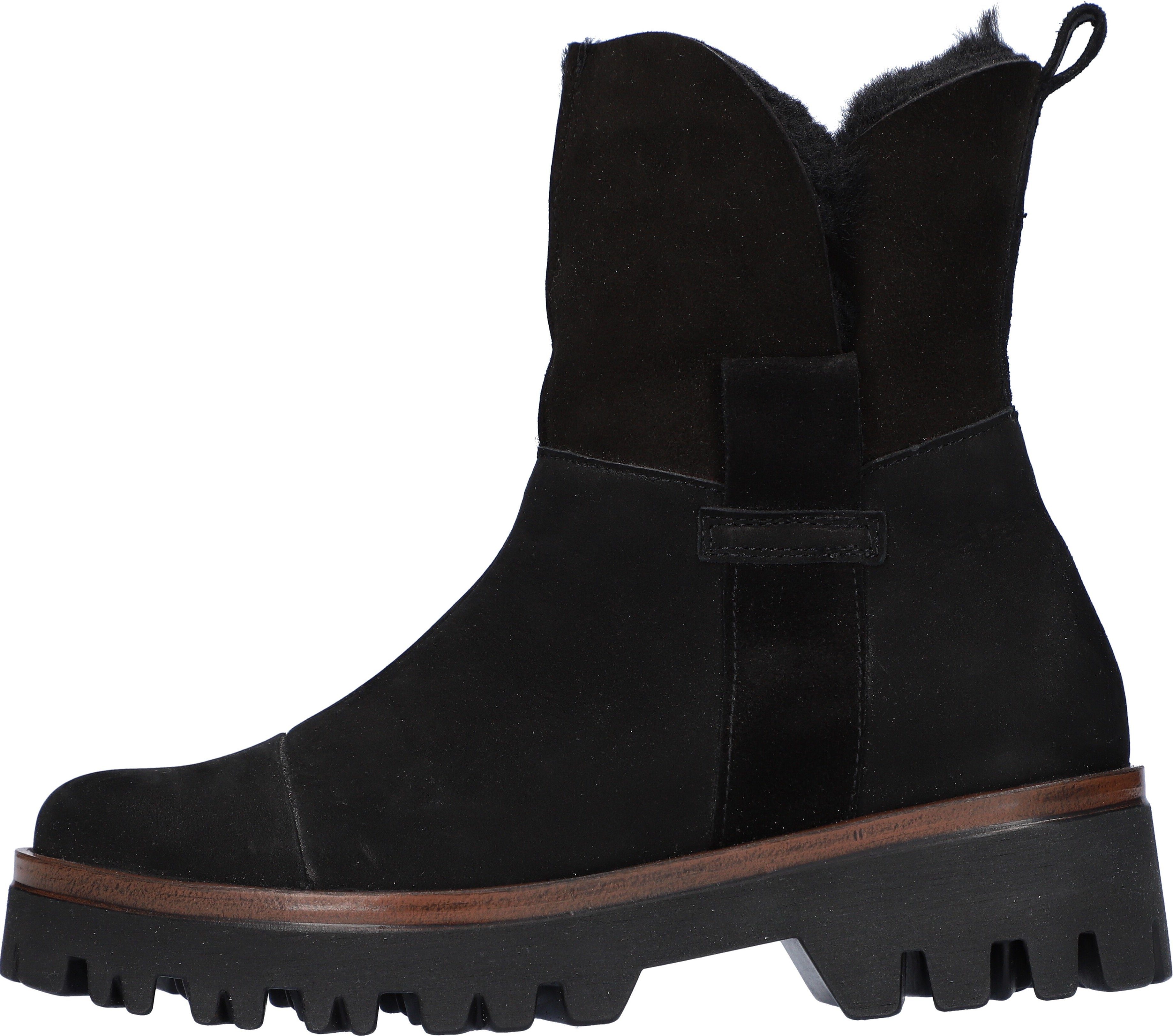 Waldläufer Winterlaarzen H-LONDON , comfortboots, profielzool, met knuffelige kraag, comfortabele breedte g