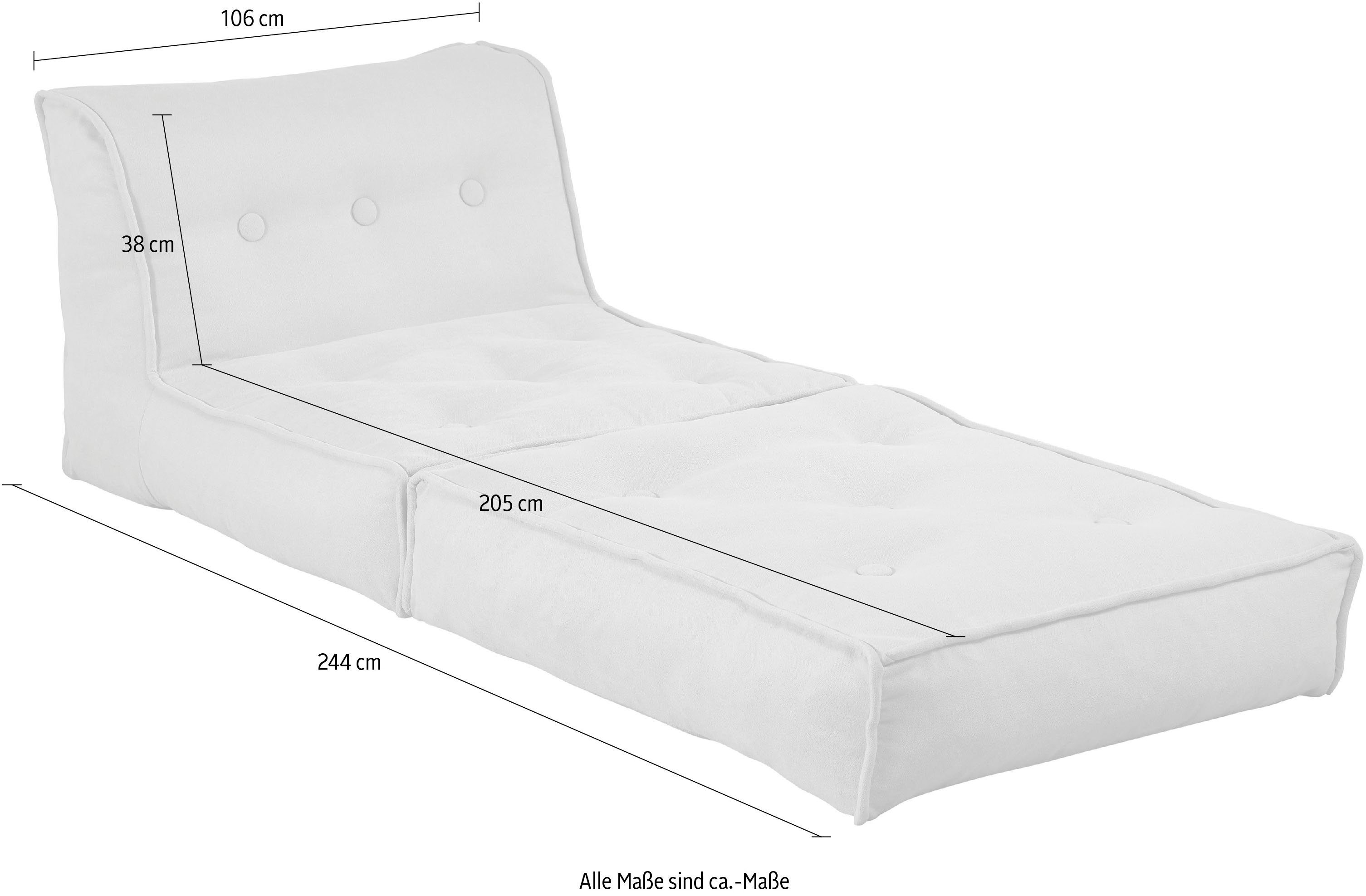 INOSIGN Fauteuil Pia Loungestoel in 2 afmetingen, met slaapfunctie en poef-functie.