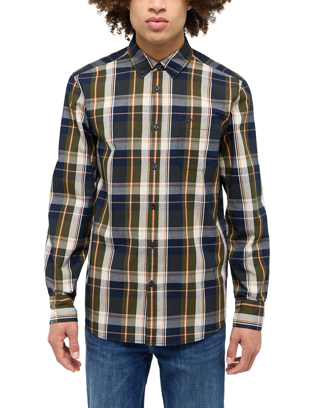 Mustang Overhemd met lange mouwen Heren stijl Chester