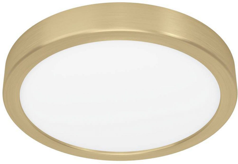 EGLO Plafondlamp FUEVA 5 plafondlamp, messing, lage opbouwhoogte, 17 watt, rond (1 stuk)