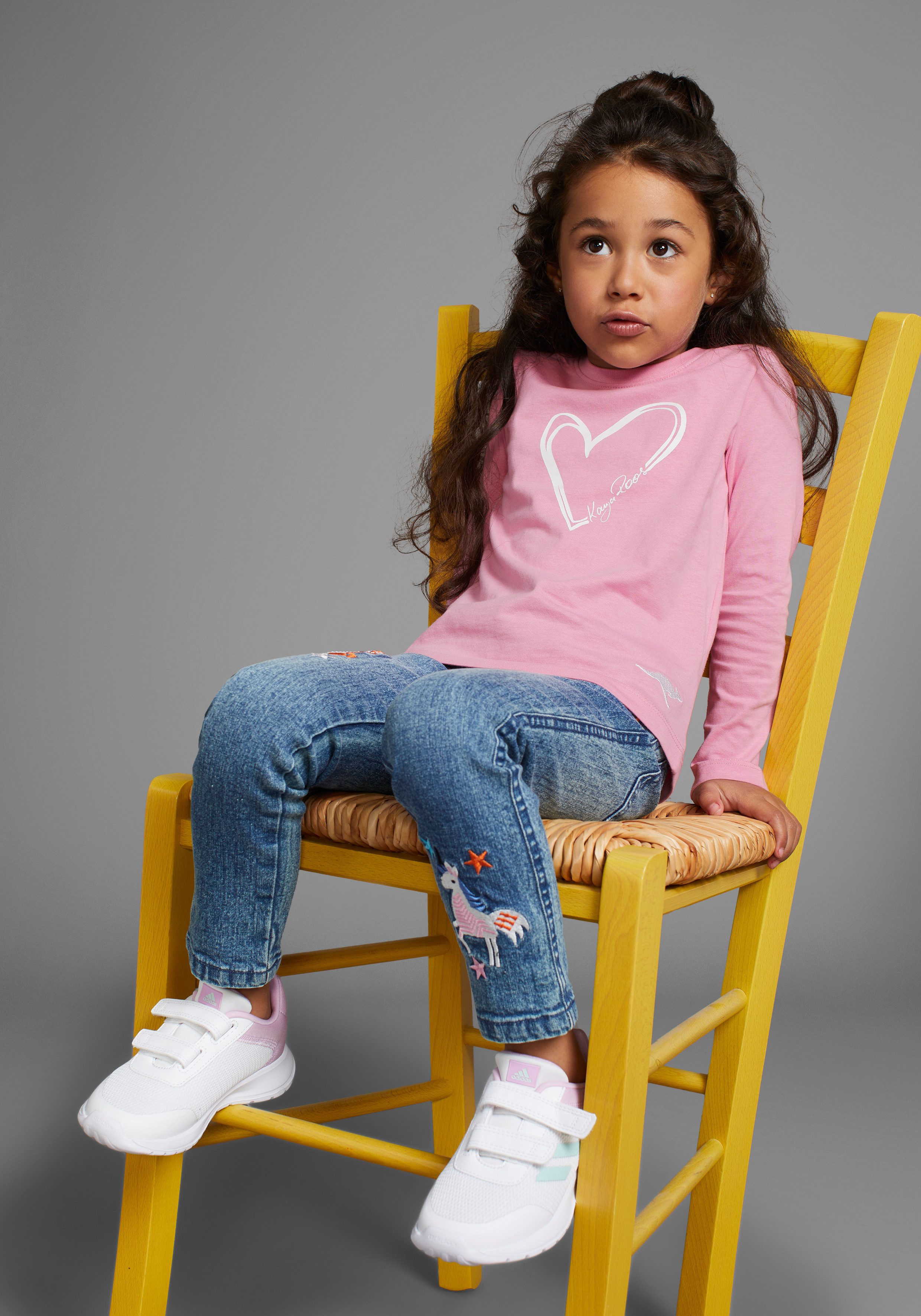 KangaROOS Shirt met lange mouwen Voor kleine meisjes , schattige logo-opdruk