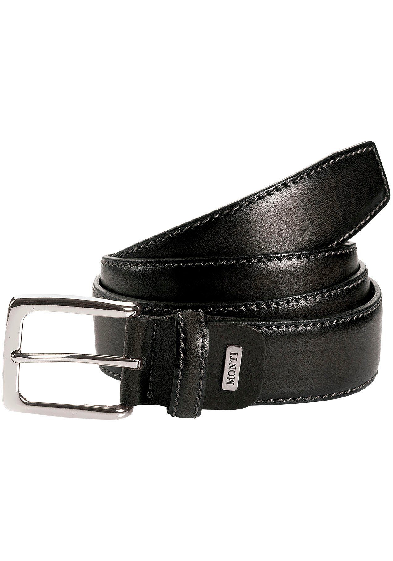 MONTI Leren riem Barcelona 3,5 cm breed, klassiek-business, inkortbaar